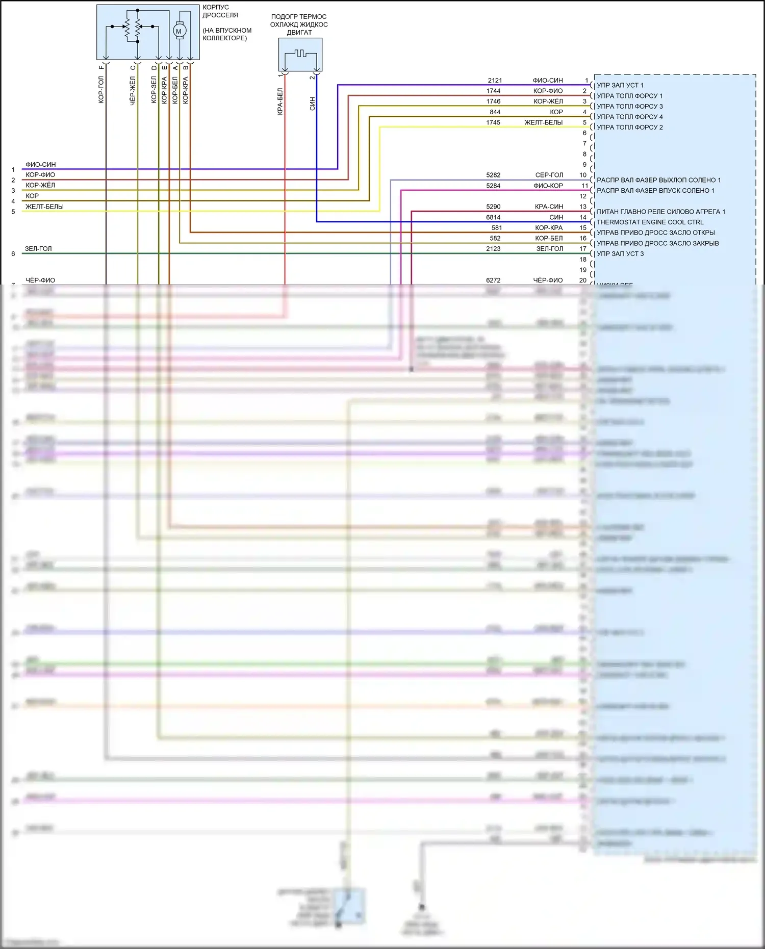 Cruze Chevrolet I рестайлинг (2012-2015): Электросхема двигателя 1.4l vin b (6 из 6) 