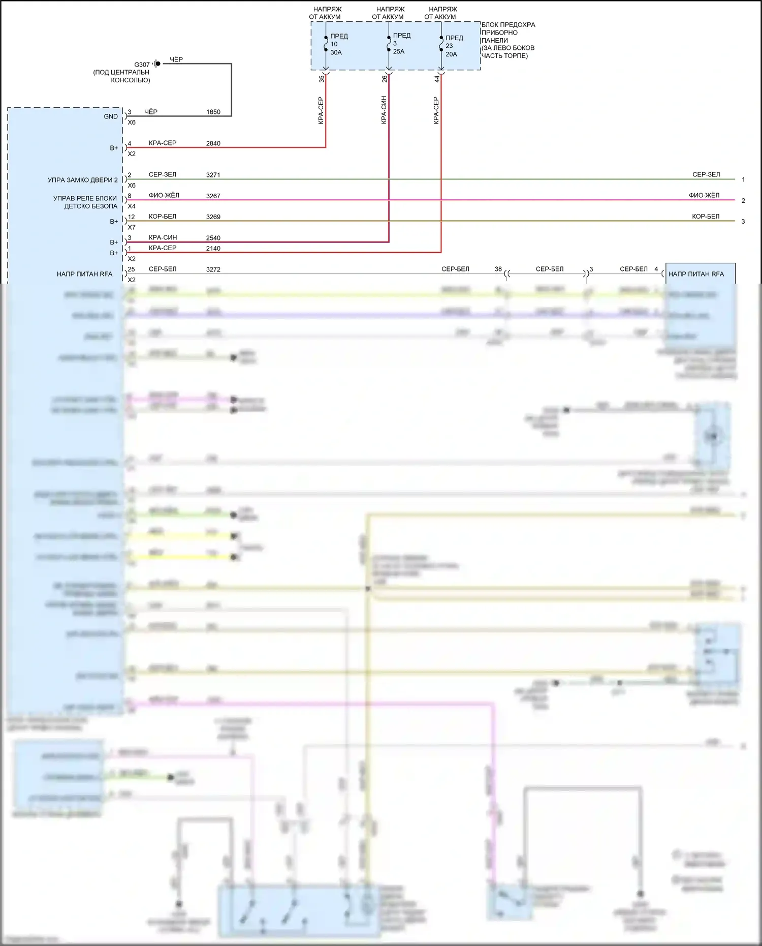Cruze Chevrolet I рестайлинг (2012-2015): Электросхема с защитой от взлома, без пассивного бесключевого ввода (1 из 2) 