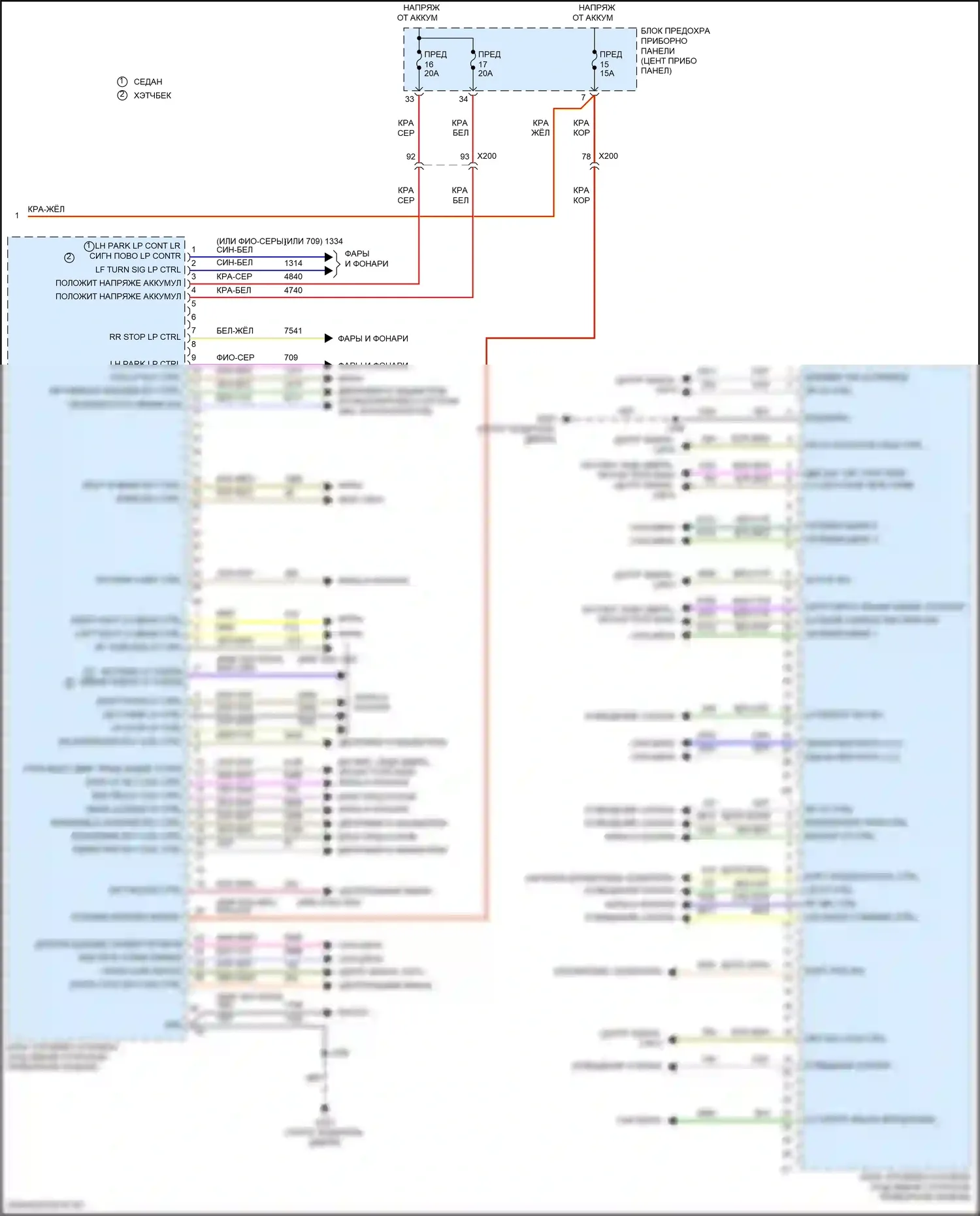 Cruze Chevrolet II (2015-2024): Электросхема блоков управления кузовом (2 из 2) 
