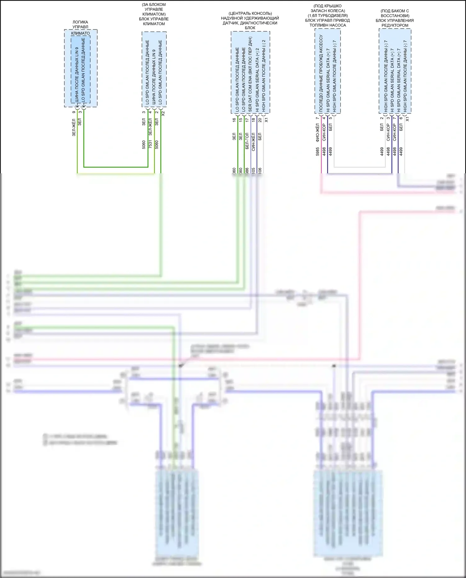 Cruze Chevrolet II (2015-2024): Can шина электросхема (4 из 5) 