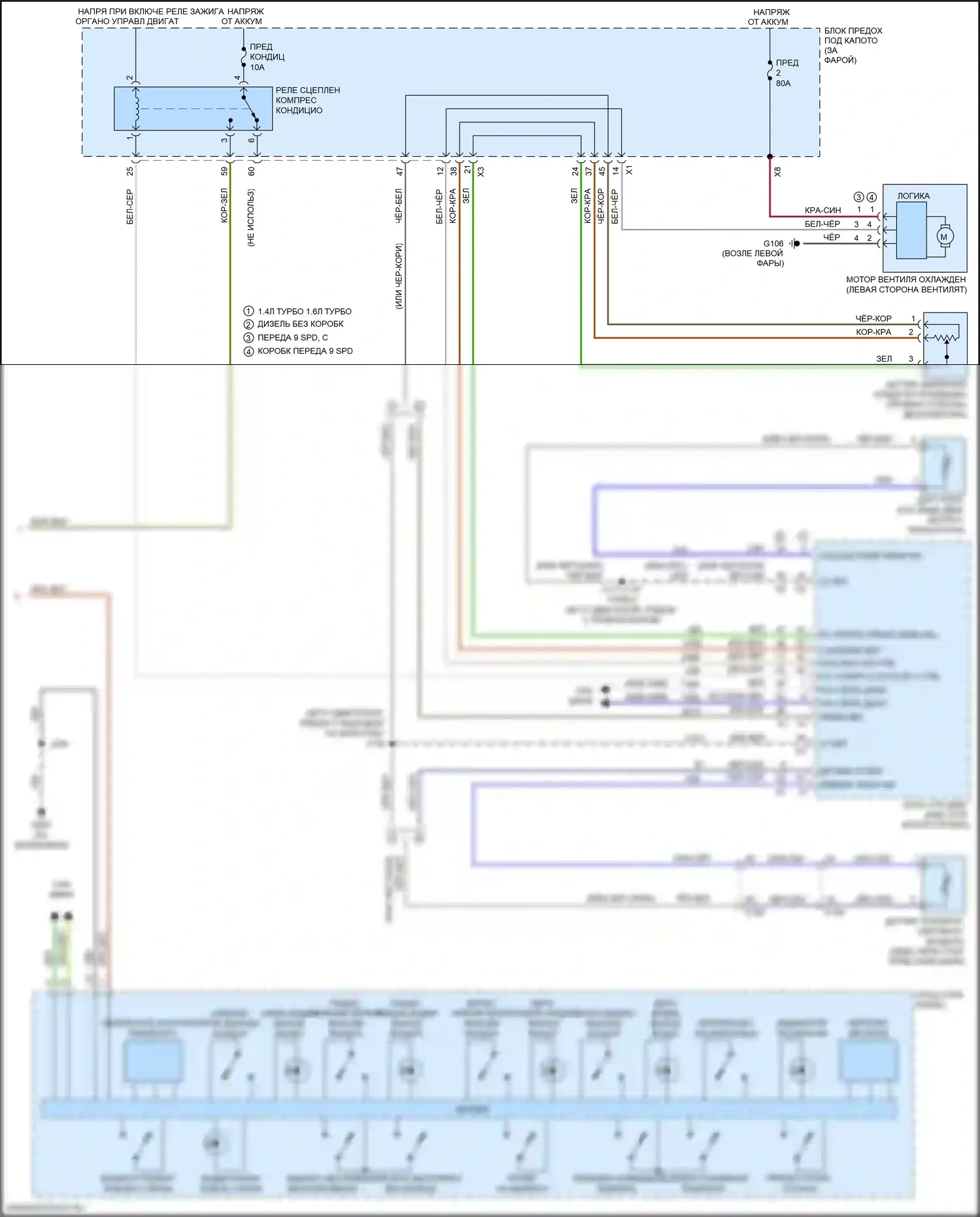 Cruze Chevrolet II (2015-2024): Электросхема климат контроля (3 из 3) 