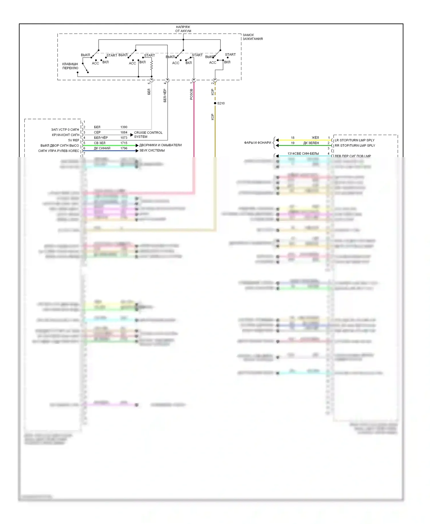 Equinox Chevrolet I (2004-2009): Электросхема блоков управления кузовом (1 из 2) 
