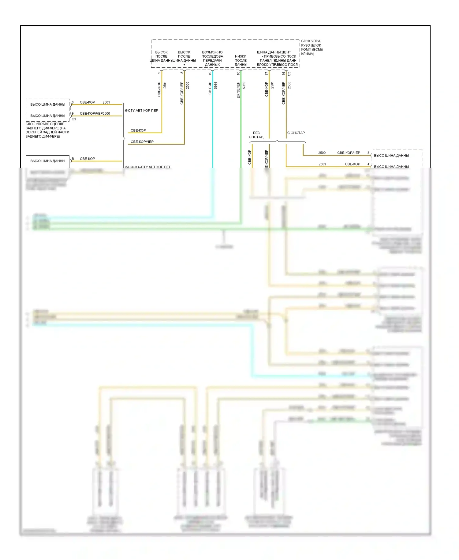 Equinox Chevrolet I (2004-2009): Can шина электросхема (2 из 2) 