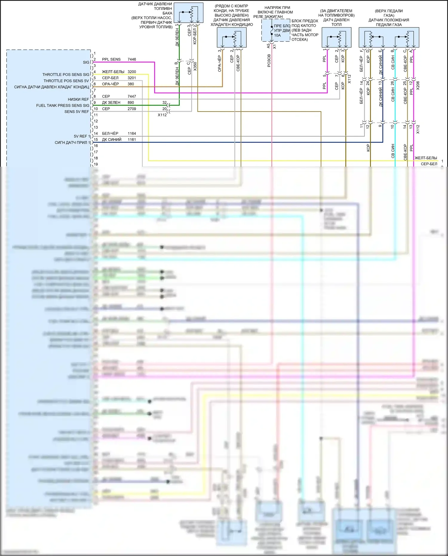 Equinox Chevrolet II рестайлинг (2015-2017): Электросхема двигателя 3.6l vin 3 (1 из 5) 