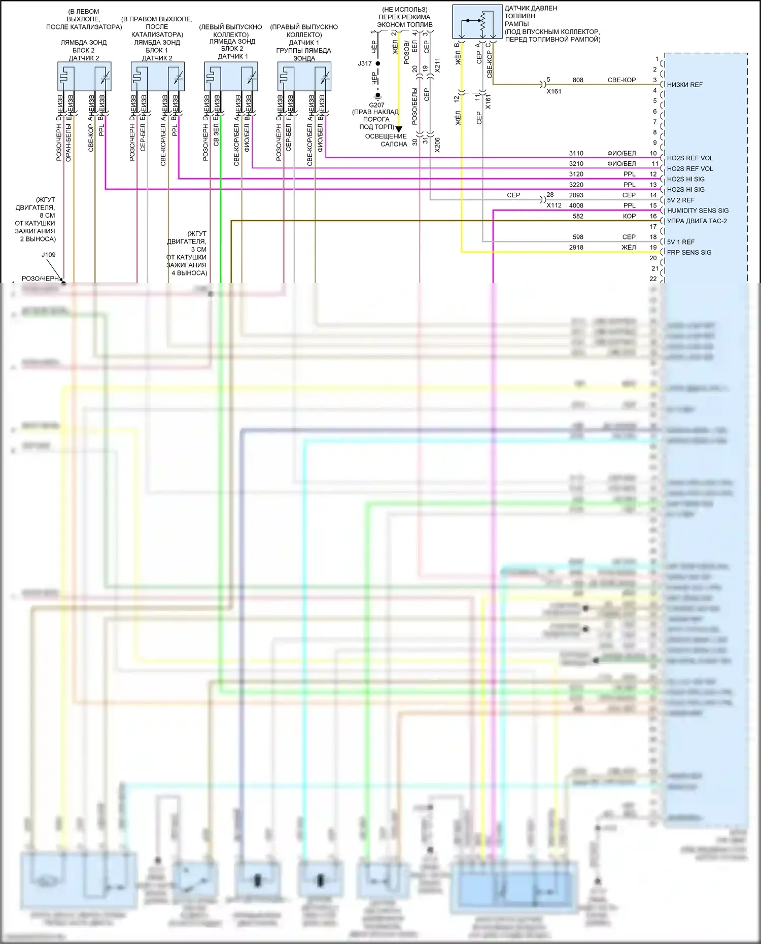 Equinox Chevrolet II рестайлинг (2015-2017): Электросхема двигателя 3.6l vin 3 (5 из 5) 