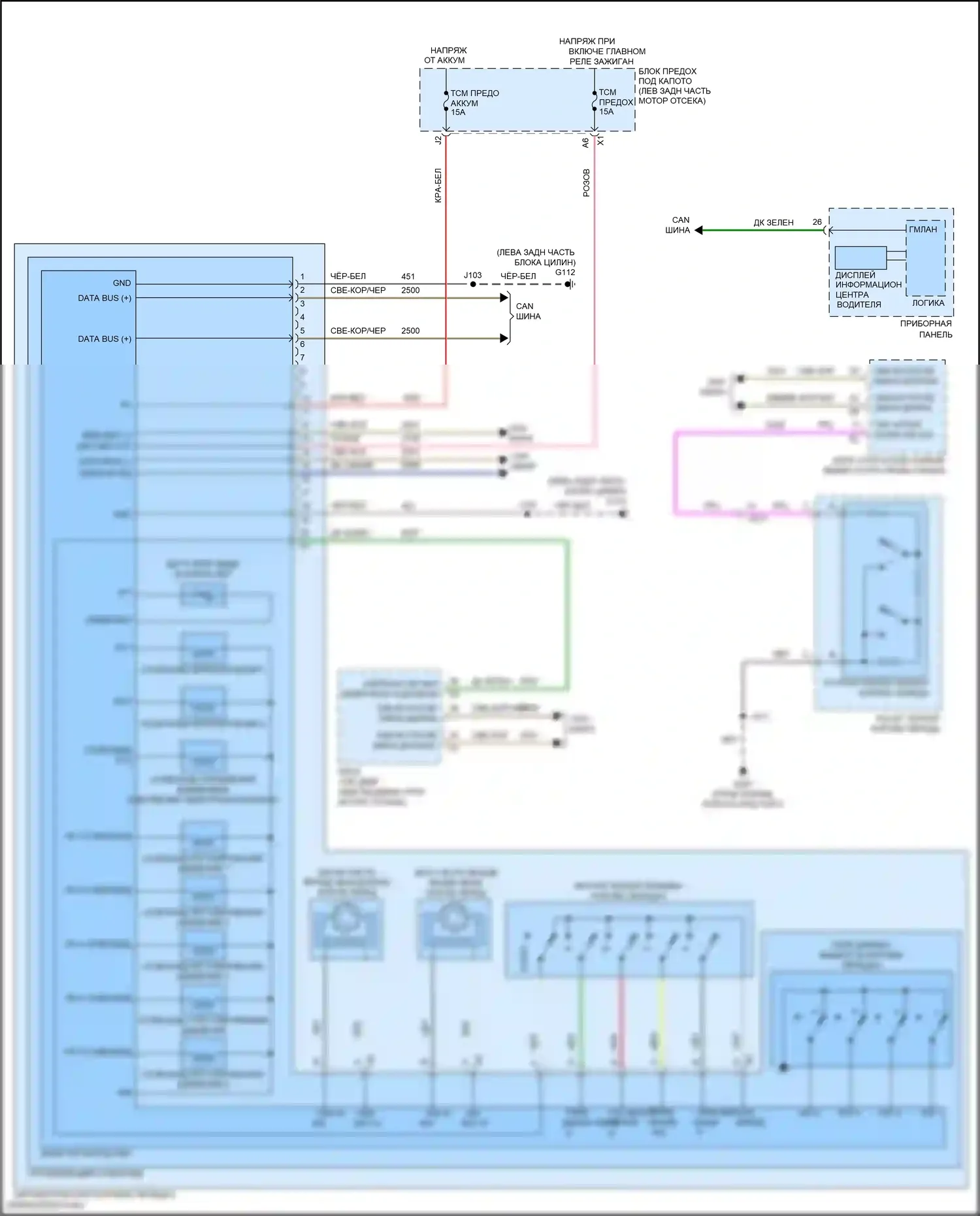 Equinox Chevrolet II рестайлинг (2015-2017): 3,6л vin 3, электросхема автоматической коробки передач 