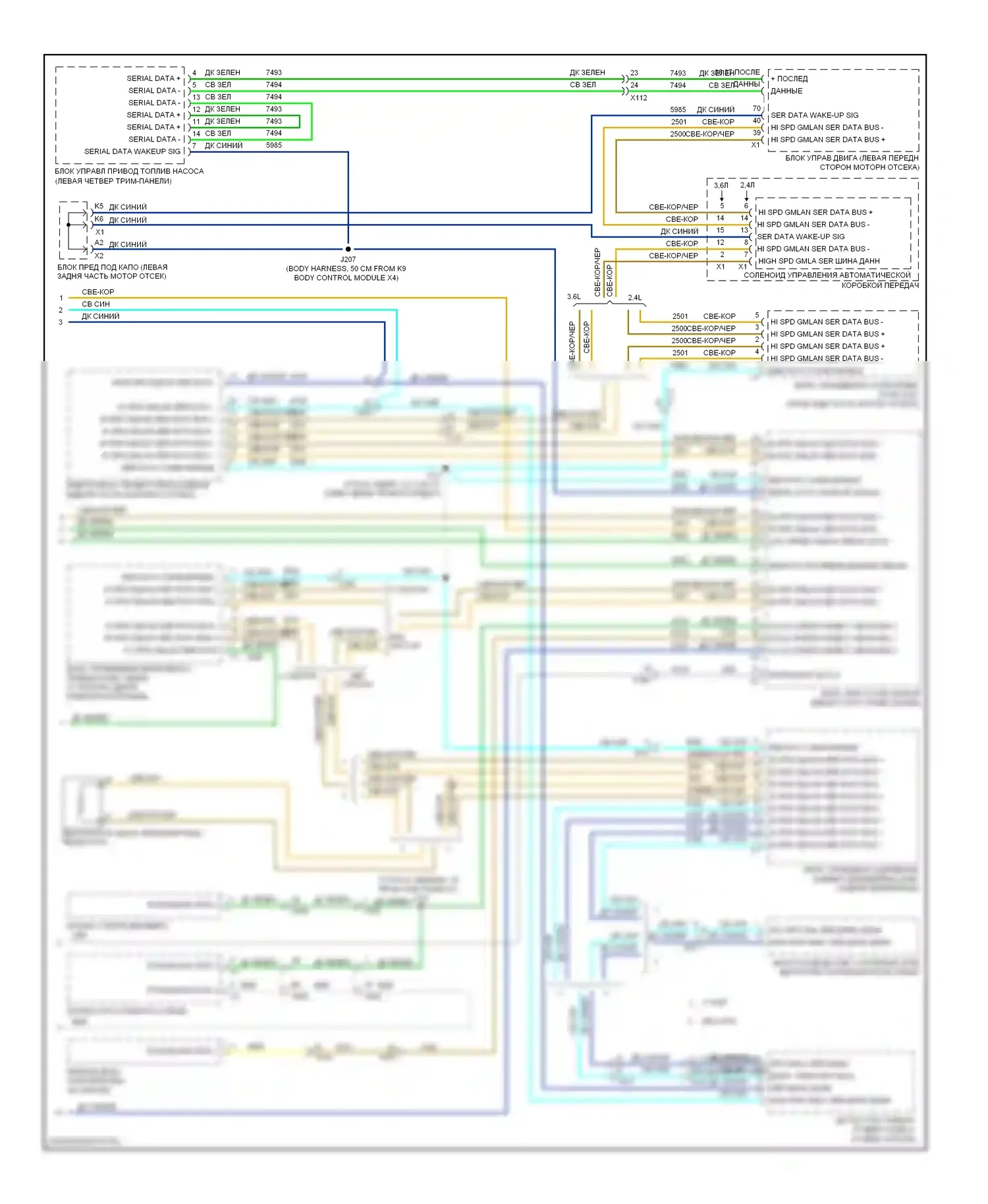 Equinox Chevrolet II (2009-2015): Can шина электросхема (2 из 2) 