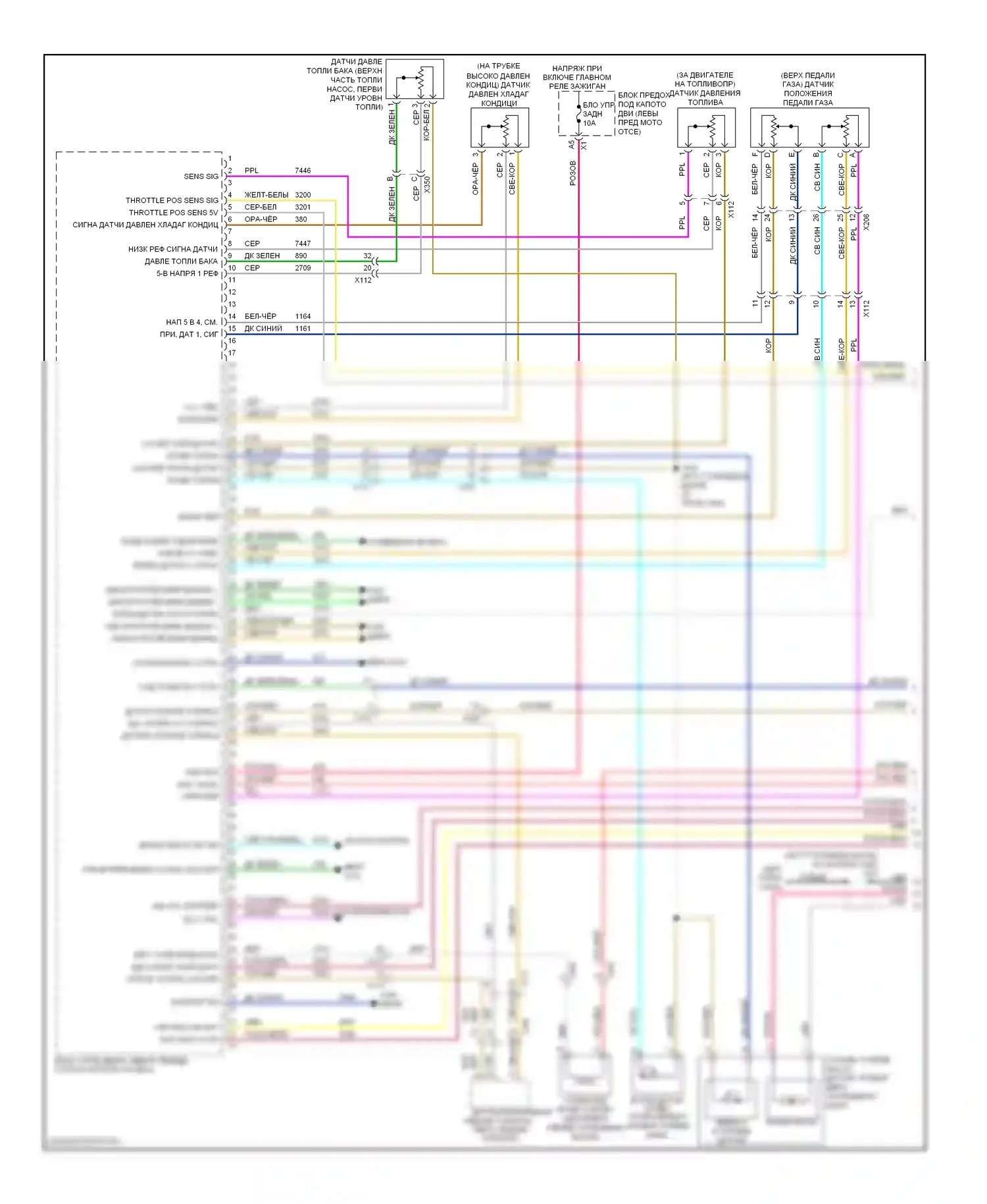 Equinox Chevrolet II (2009-2015): Электросхема двигателя 3.6l vin 3 (1 из 5) 