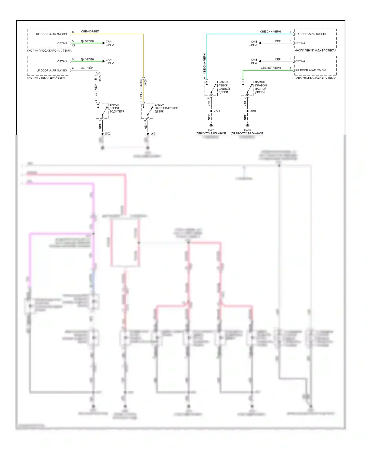 Equinox Chevrolet II (2009-2015): Электросхема освещения салона (2 из 2) 
