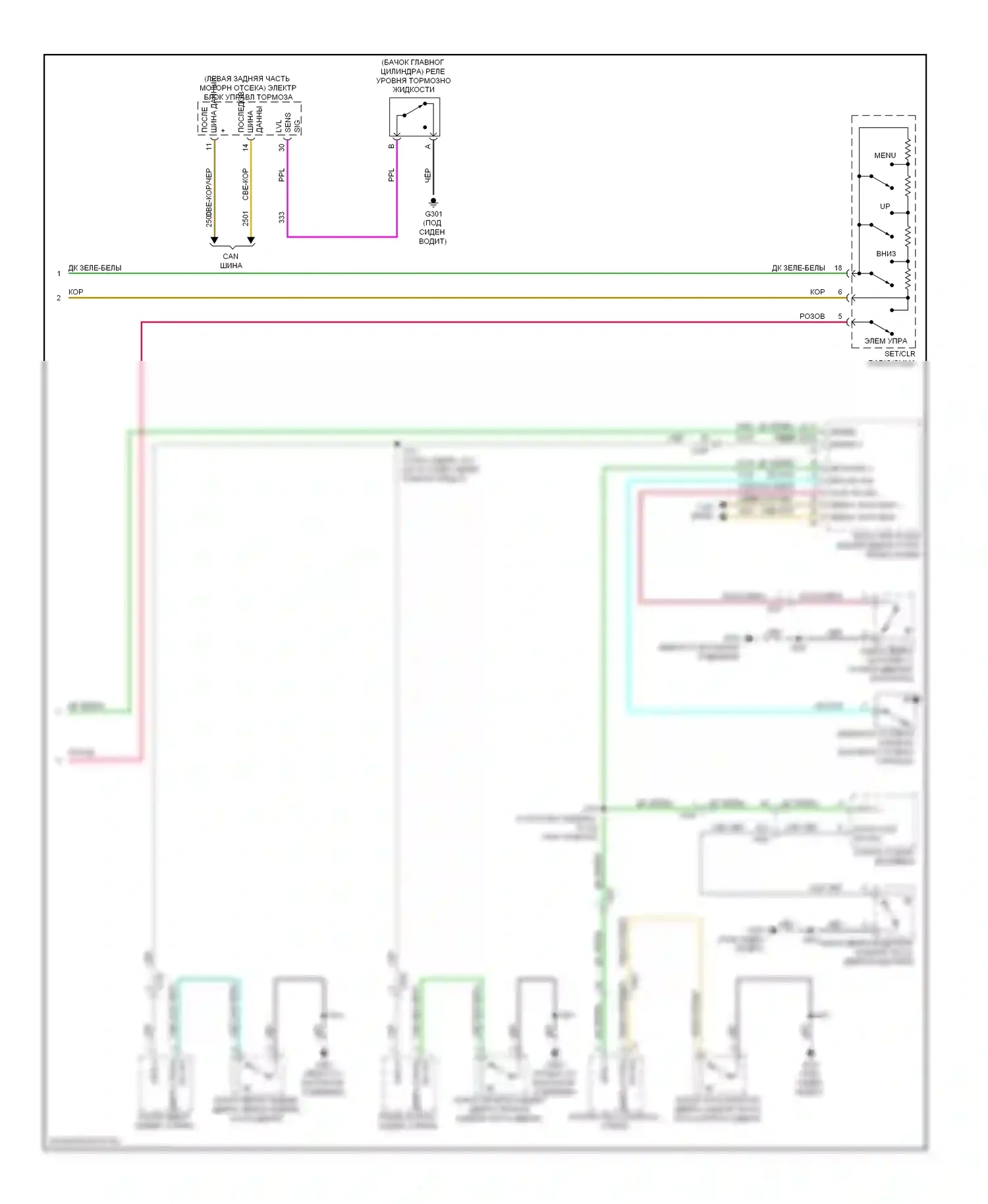 Equinox Chevrolet II (2009-2015): Электросхема приборной панели (2 из 2) 