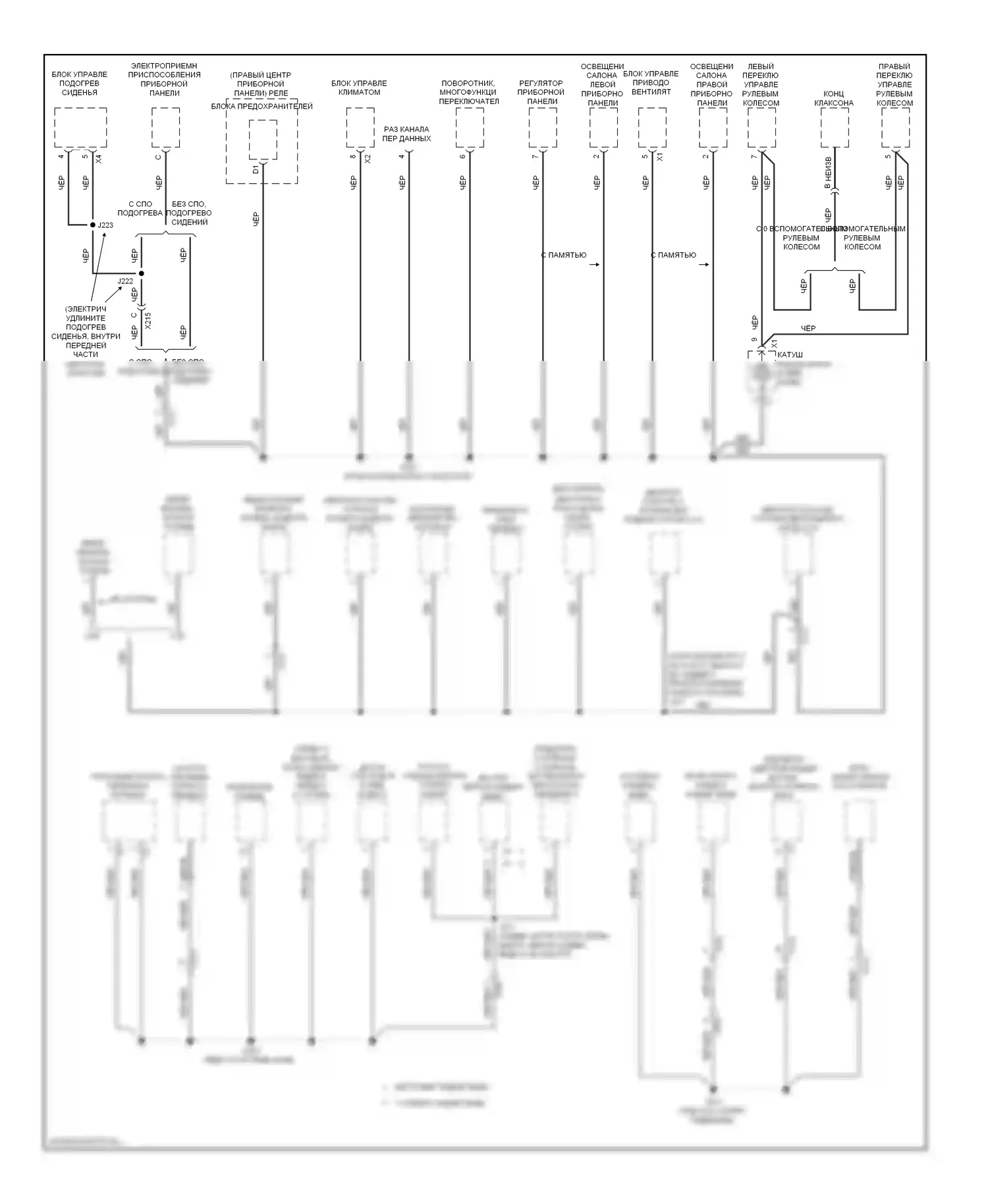Equinox Chevrolet II (2009-2015): Электросхема точек подключения масс (2 из 4) 