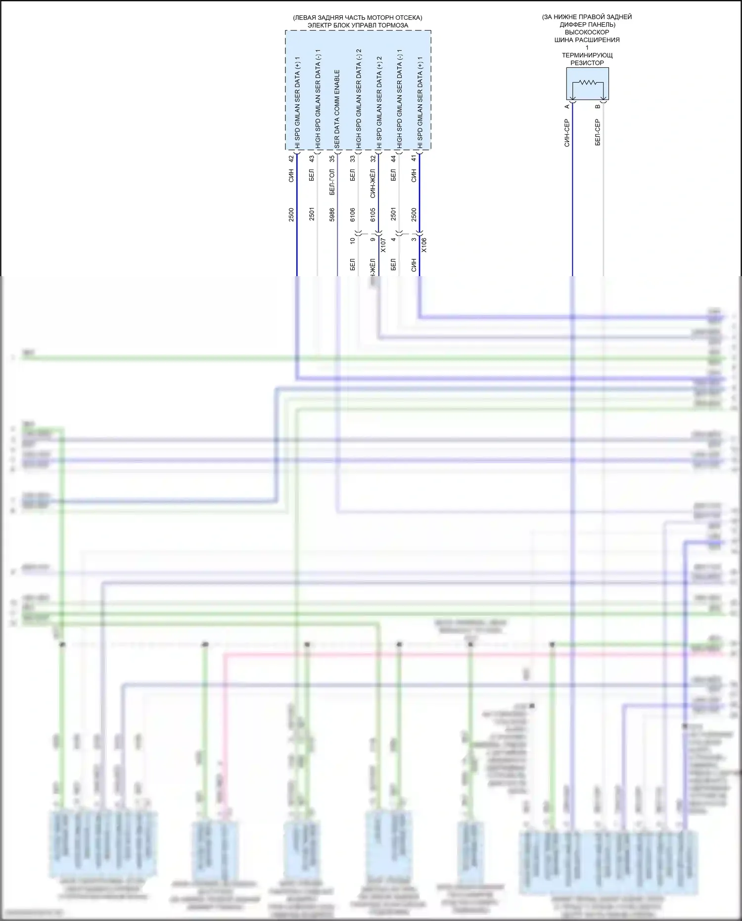 Equinox Chevrolet III рестайлинг (2020-2024): Can шина электросхема (2 из 8) 