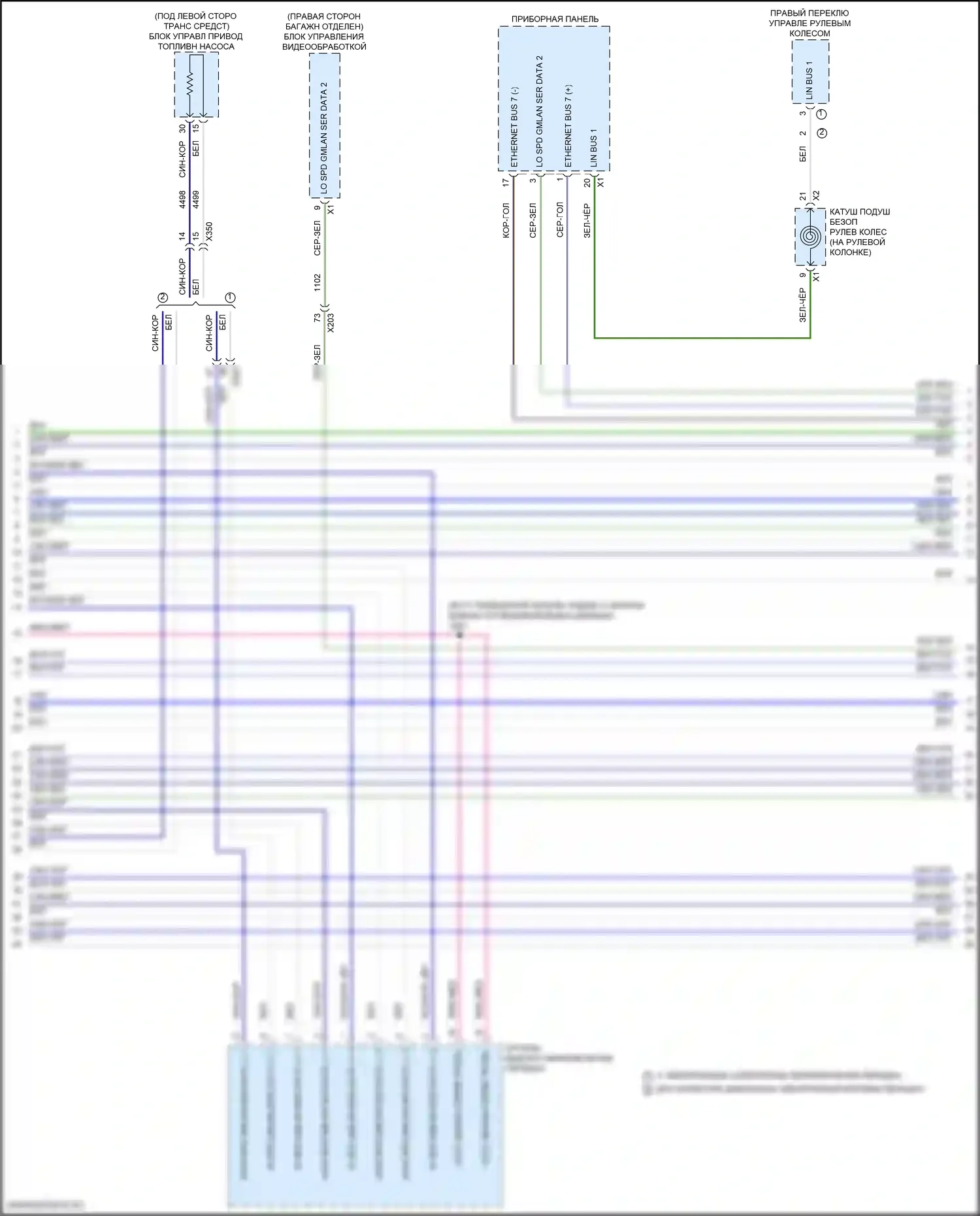 Equinox Chevrolet III рестайлинг (2020-2024): Can шина электросхема (6 из 8) 