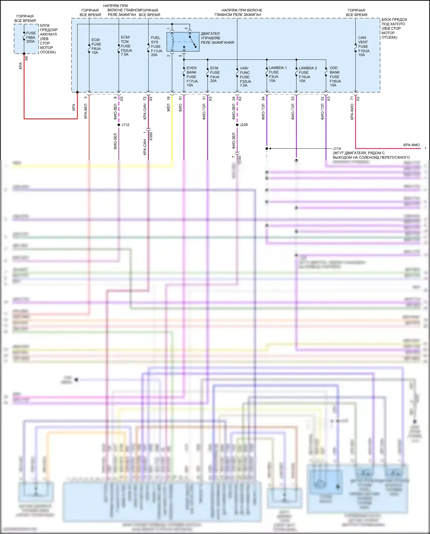 Equinox Chevrolet III рестайлинг (2020-2024): Электросхема двигателя 1.5l vin v, калифорния (2 из 7) 