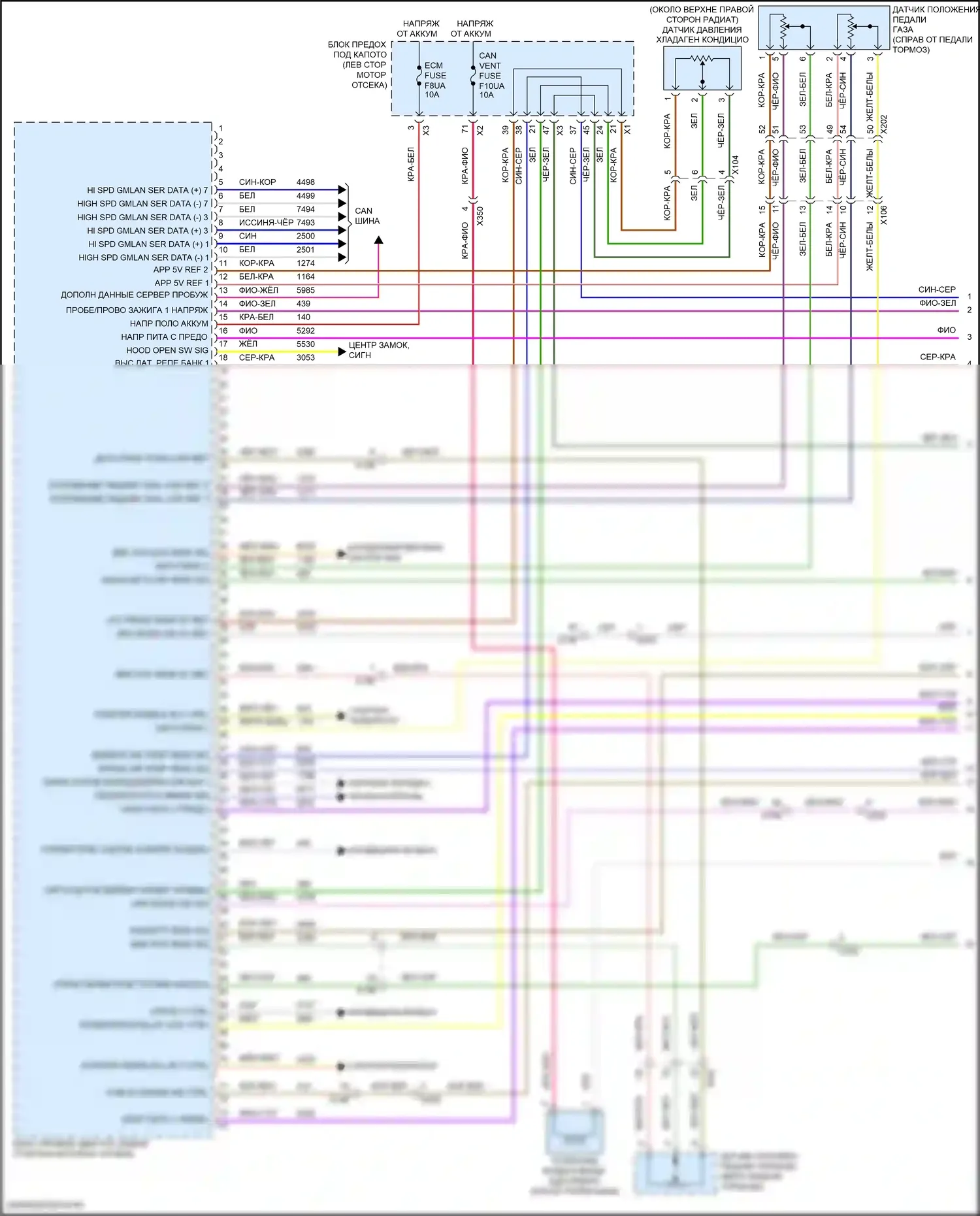 Equinox Chevrolet III рестайлинг (2020-2024): Электросхема двигателя 1.5l vin v, кроме калифорнии (1 из 7) 