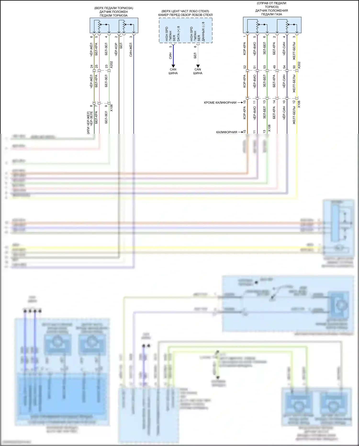 Equinox Chevrolet III рестайлинг (2020-2024): Электросхема круиз-контроля, с адаптивным круиз-контролем (2 из 2) 