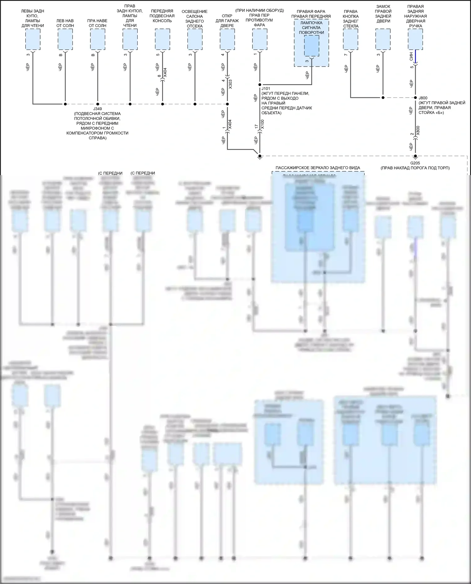 Equinox Chevrolet III рестайлинг (2020-2024): Электросхема разводки массы (5 из 6) 
