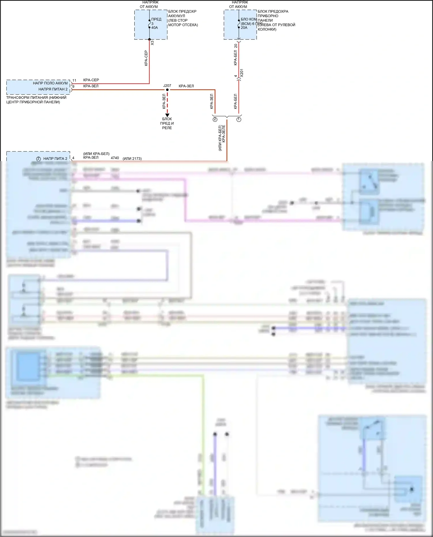 Equinox Chevrolet III (2017-2021): Электросхема блокировки селектора 
