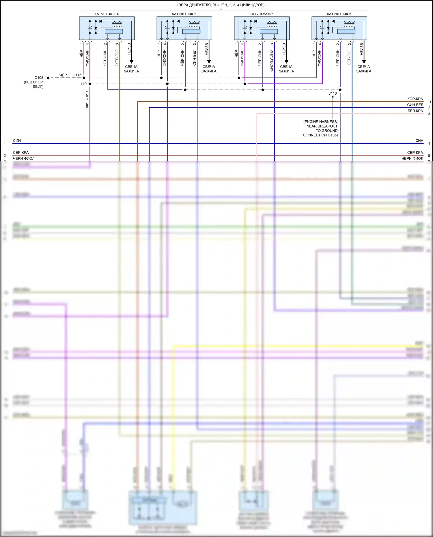 Equinox Chevrolet III (2017-2021): Электросхема двигателя 1.5l vin v (6 из 7) 