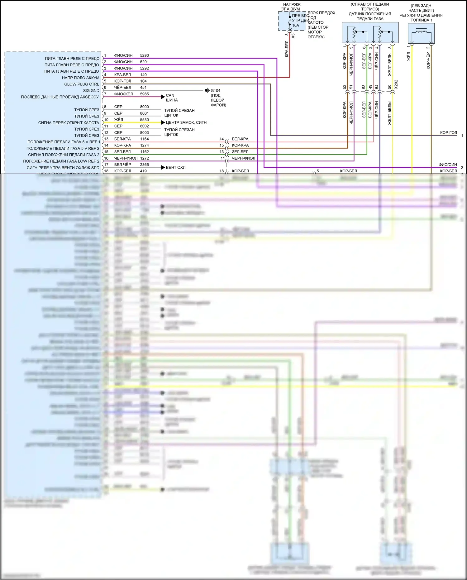 Equinox Chevrolet III (2017-2021): Электросхема двигателя 1.6l vin u (1 из 9) 