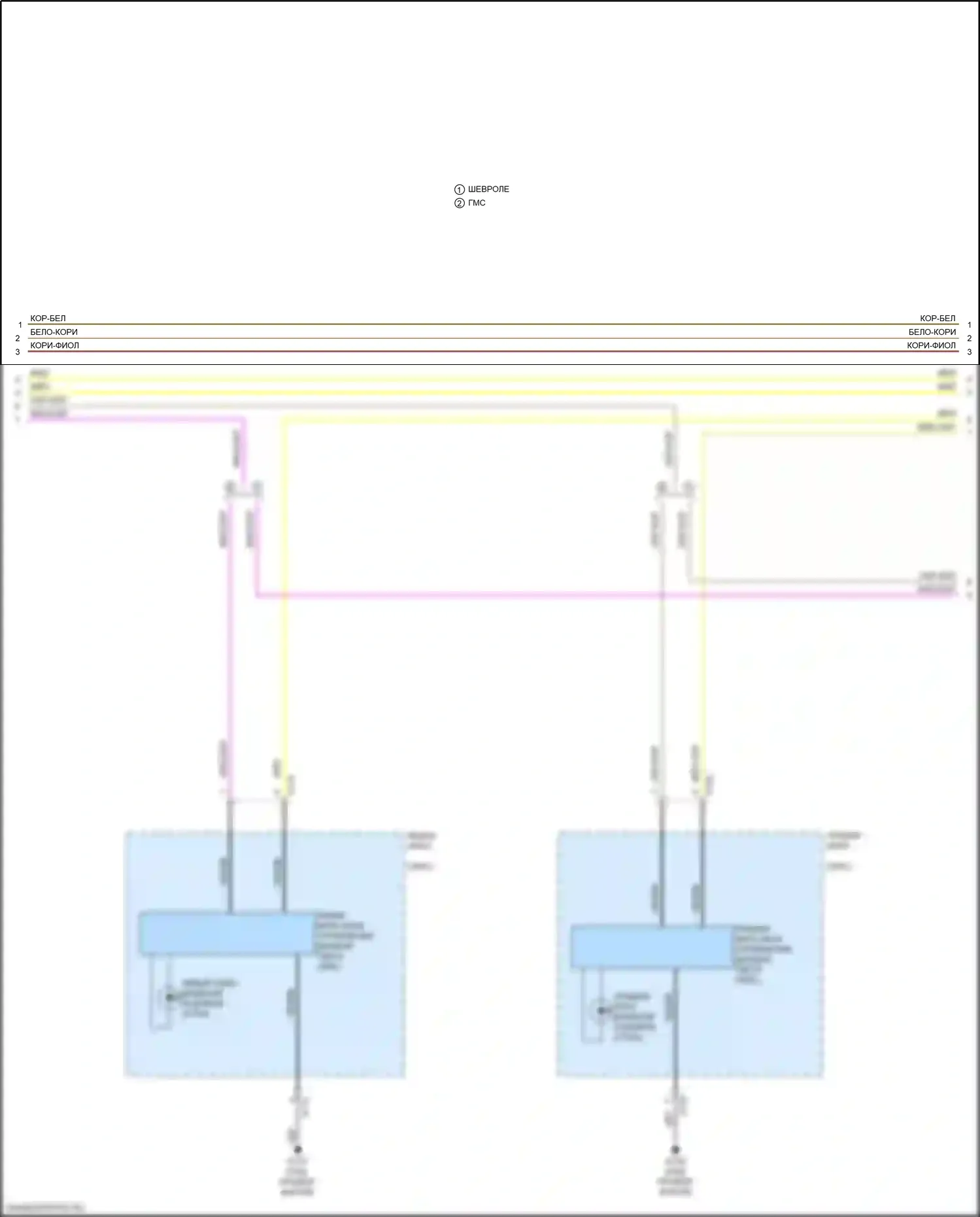 Equinox Chevrolet III (2017-2021): Электросхема фар, без галогенных фар (2 из 4) 