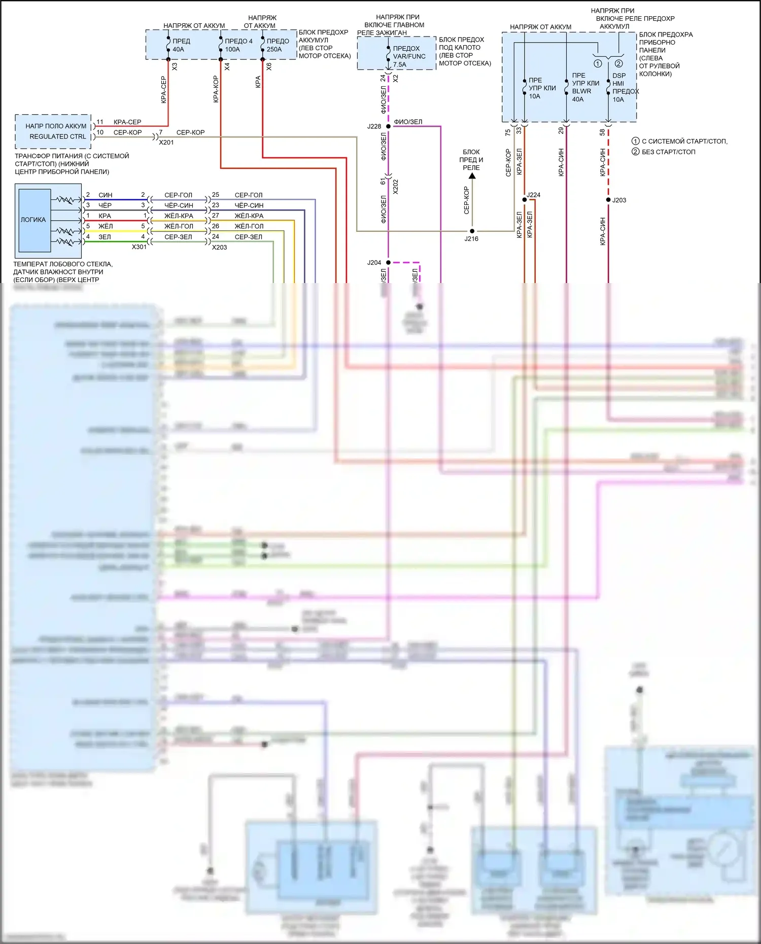 Equinox Chevrolet III (2017-2021): Электросхема климат контроля (1 из 4) 