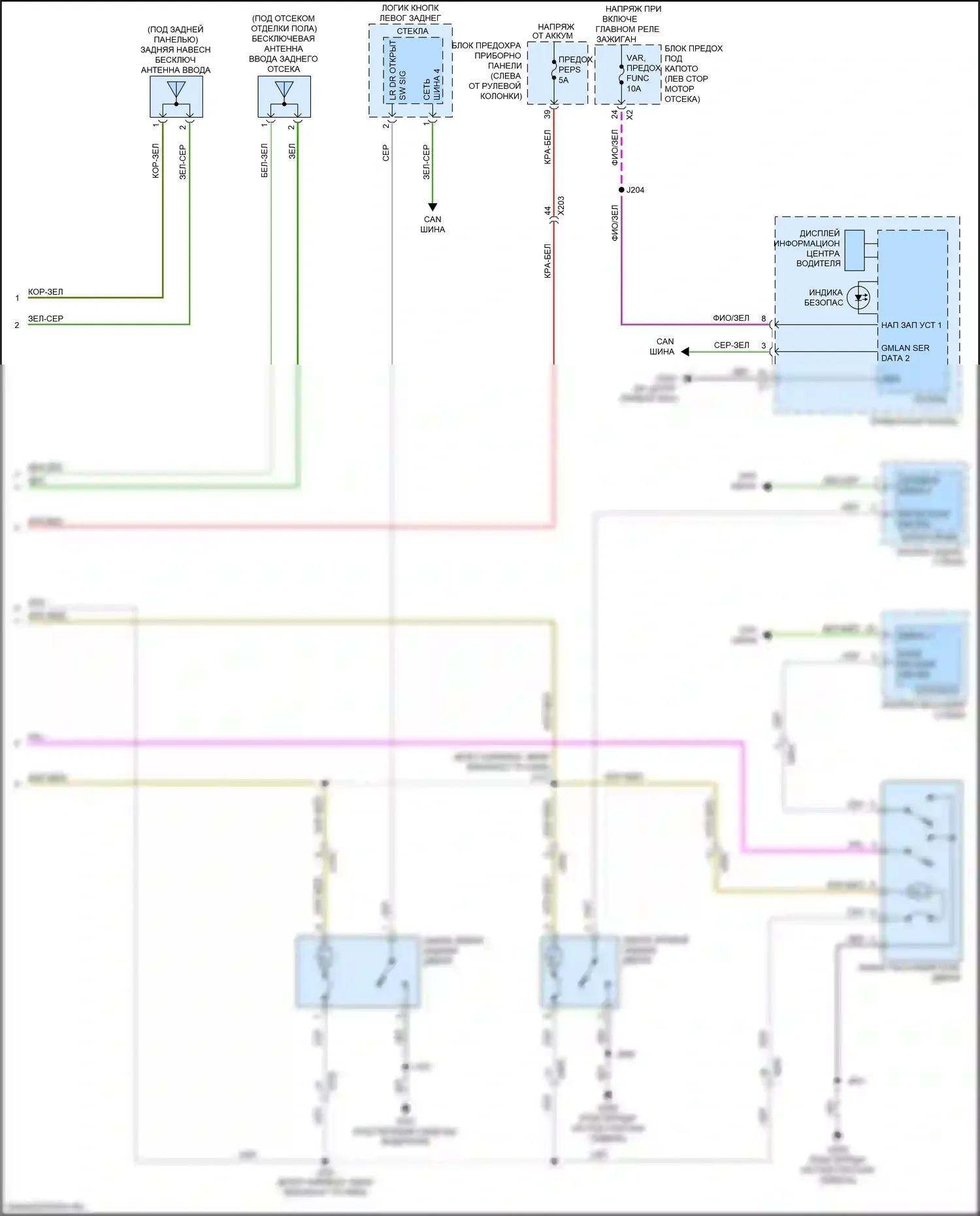 Equinox Chevrolet III (2017-2021): Электросхема с защитой от взлома, с пассивным вводом без ключа (4 из 4) 