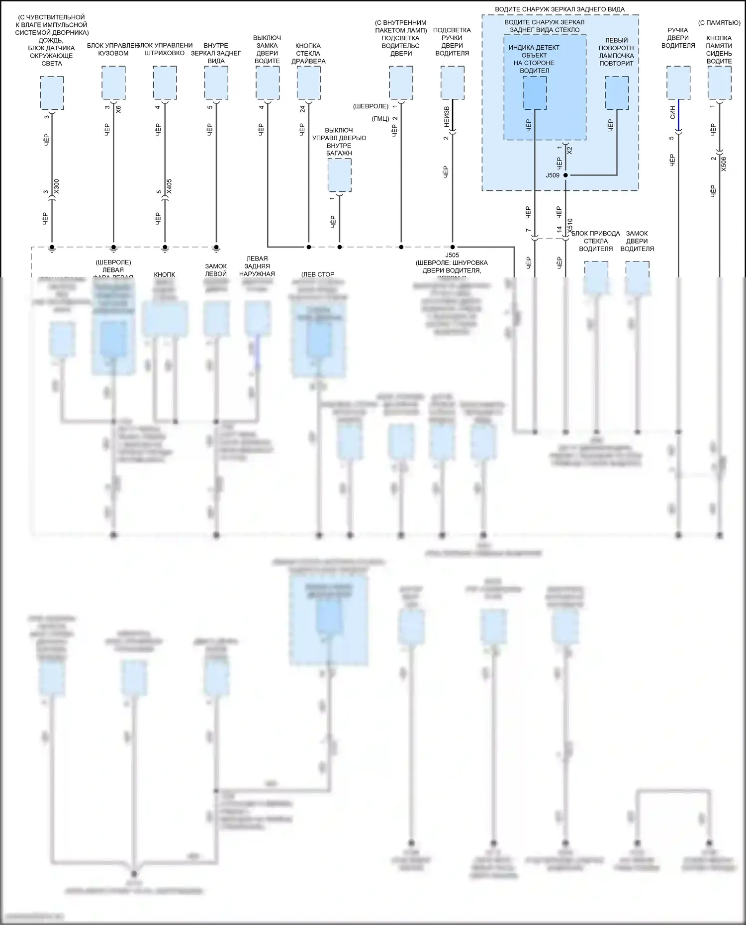 Equinox Chevrolet III (2017-2021): Электросхема разводки массы (3 из 6) 