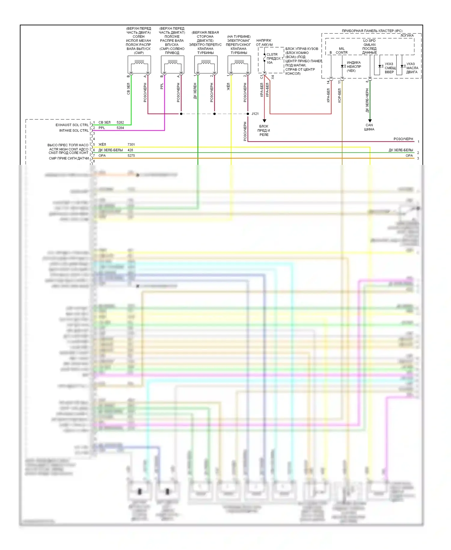 HHR Chevrolet I (2005-2011): Электросхема двигателя 2.0l turbo vin x (1 из 4) 