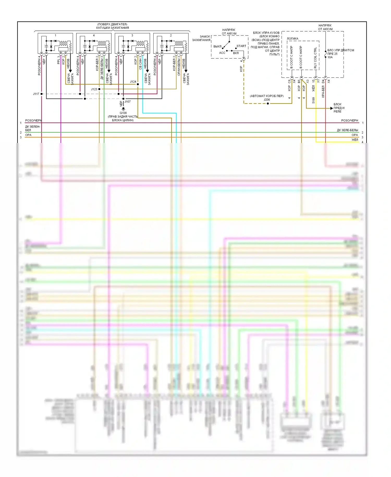 HHR Chevrolet I (2005-2011): Электросхема двигателя 2.0l turbo vin x (2 из 4) 