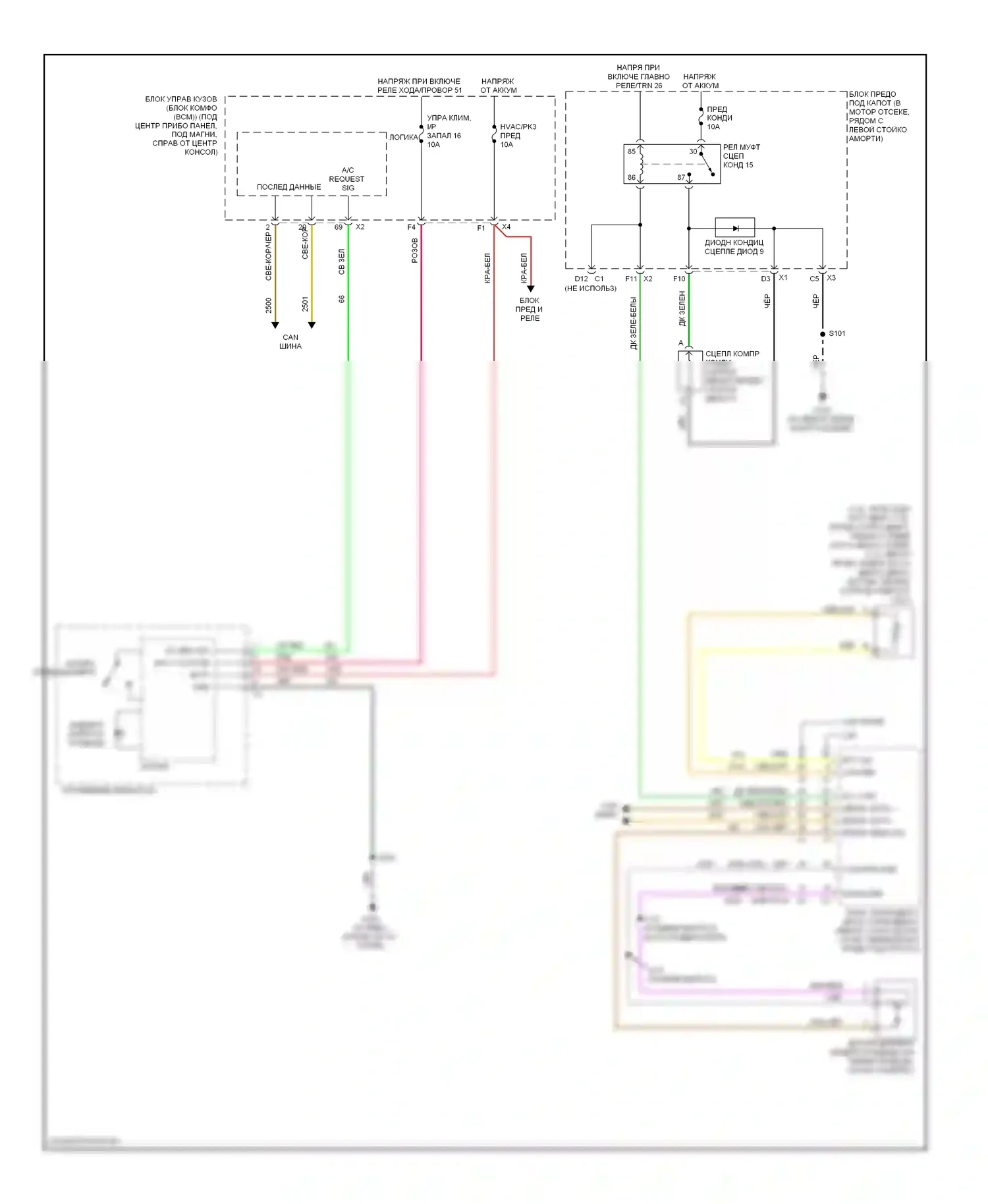 HHR Chevrolet I (2005-2011): Электросхема компрессора 