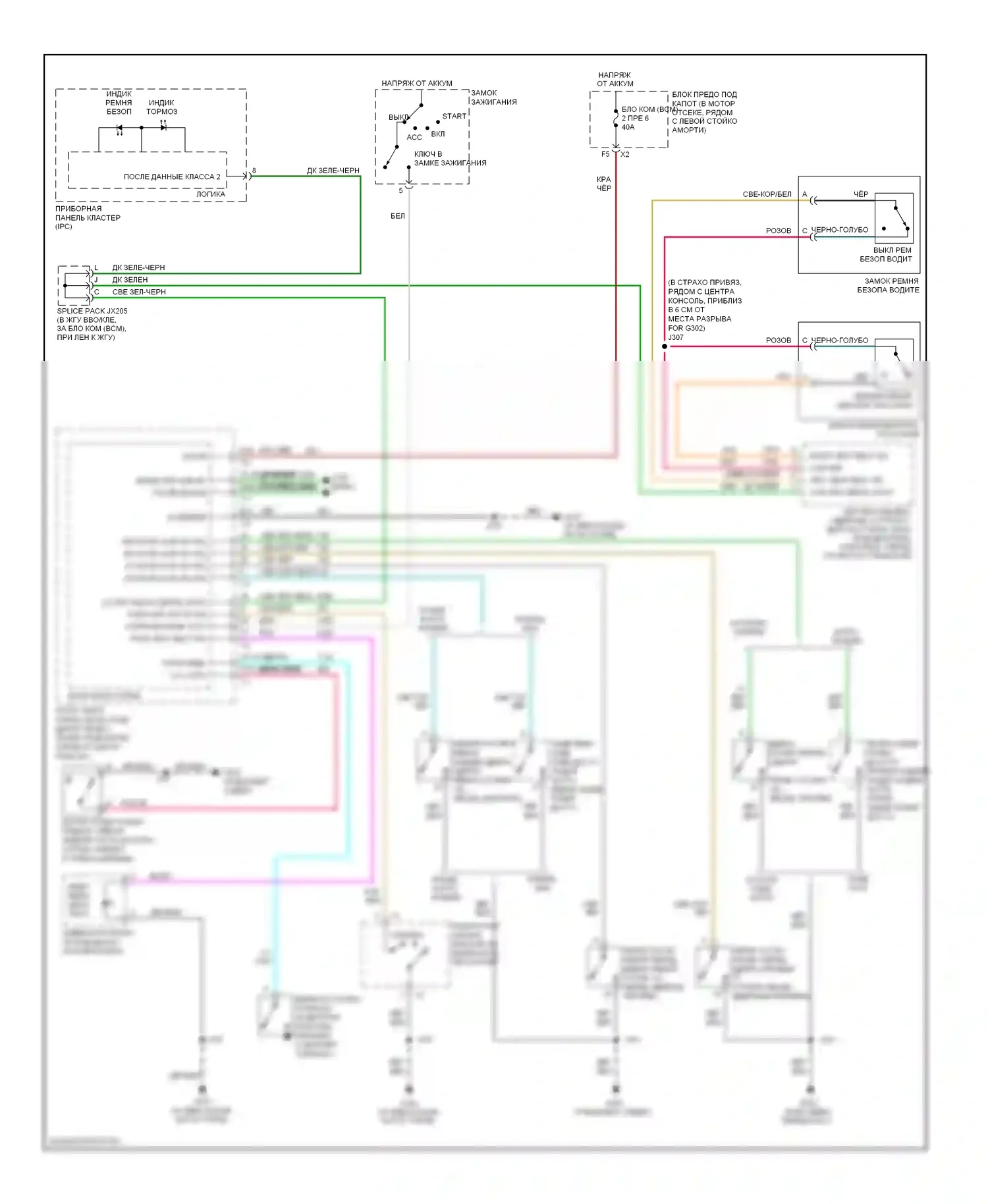 HHR Chevrolet I (2005-2011): Электросхема помощников водителя 