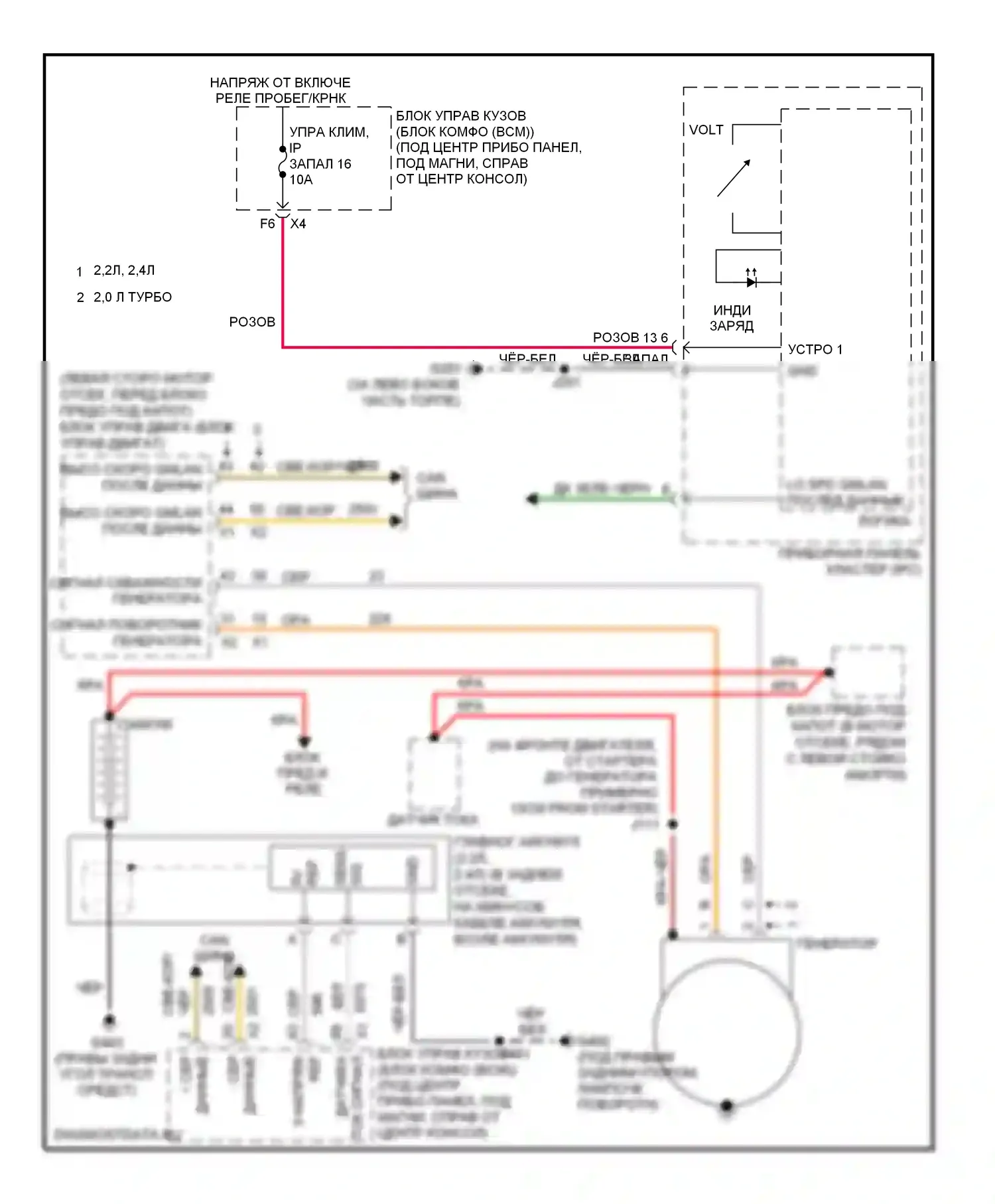 HHR Chevrolet I (2005-2011): Электросхема генератора 