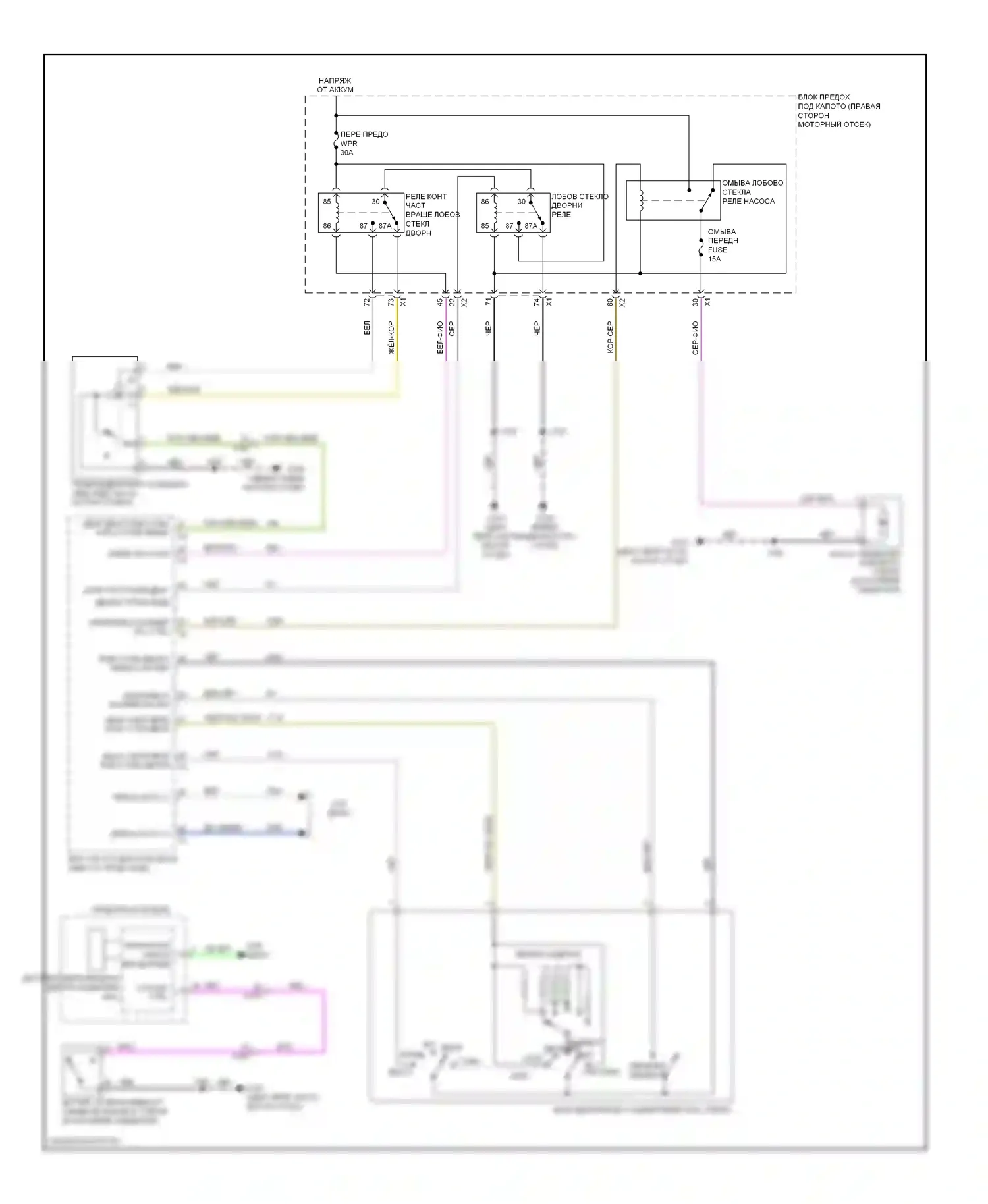 Impala Chevrolet IX (2006-2016): Дворники и омыватели электросхема 