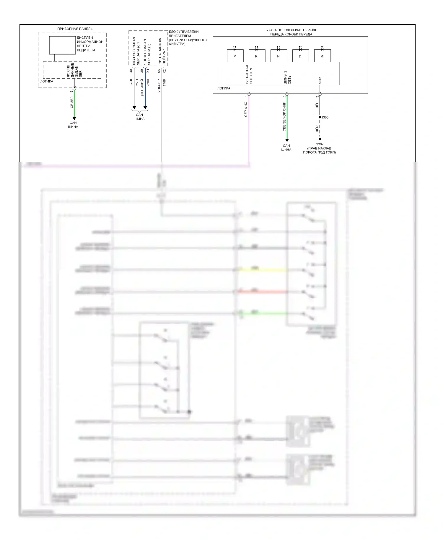 Impala Chevrolet IX (2006-2016): 3,6л vin 3, электросхема коробки передач (2 из 2) 
