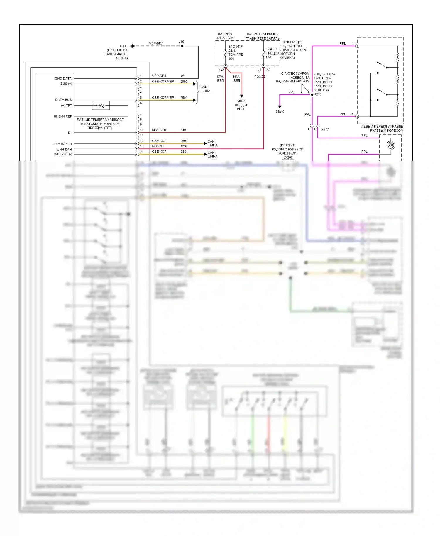 Impala Chevrolet IX (2006-2016): Электросхема коробки передач 