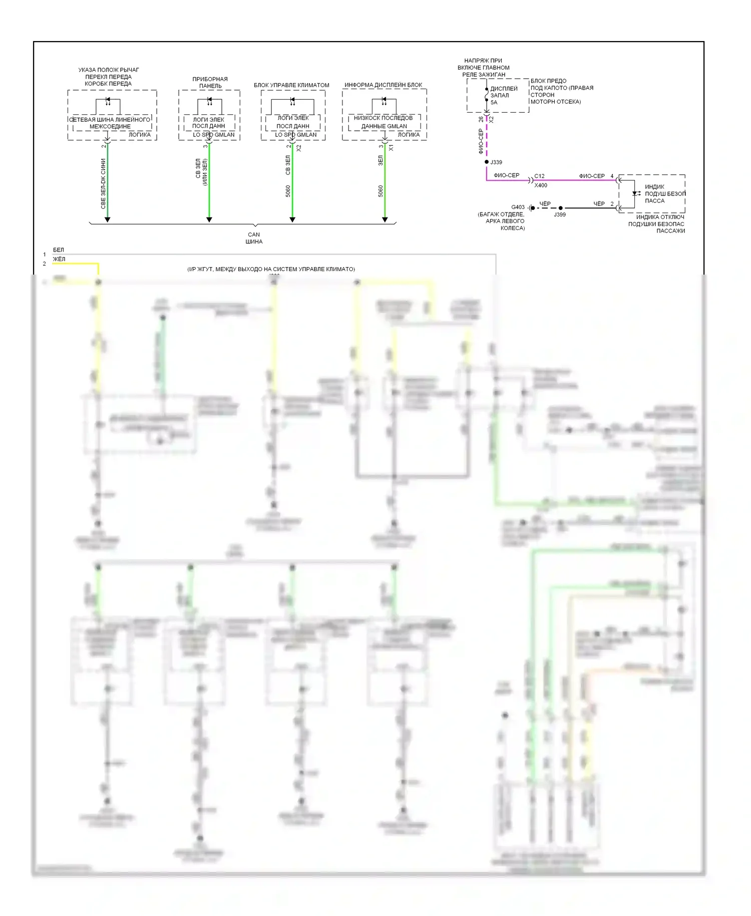 Impala Chevrolet IX (2006-2016): Электросхема подсветки приборной панели (2 из 2) 