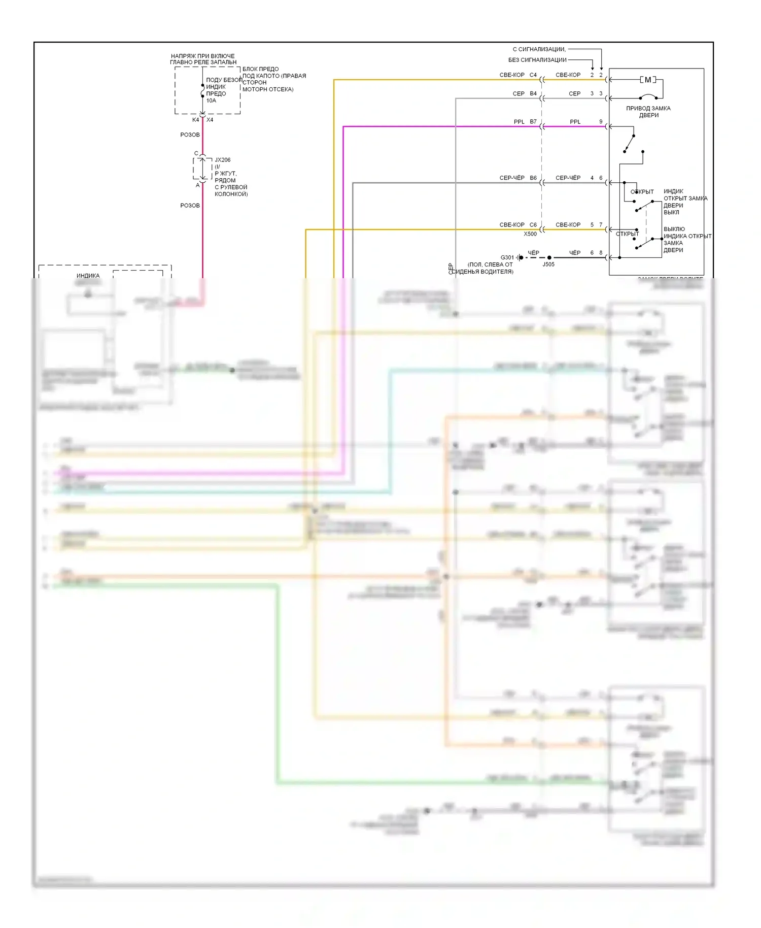 Impala Chevrolet IX (2006-2016): Электросхема защиты от взлома (2 из 2) 
