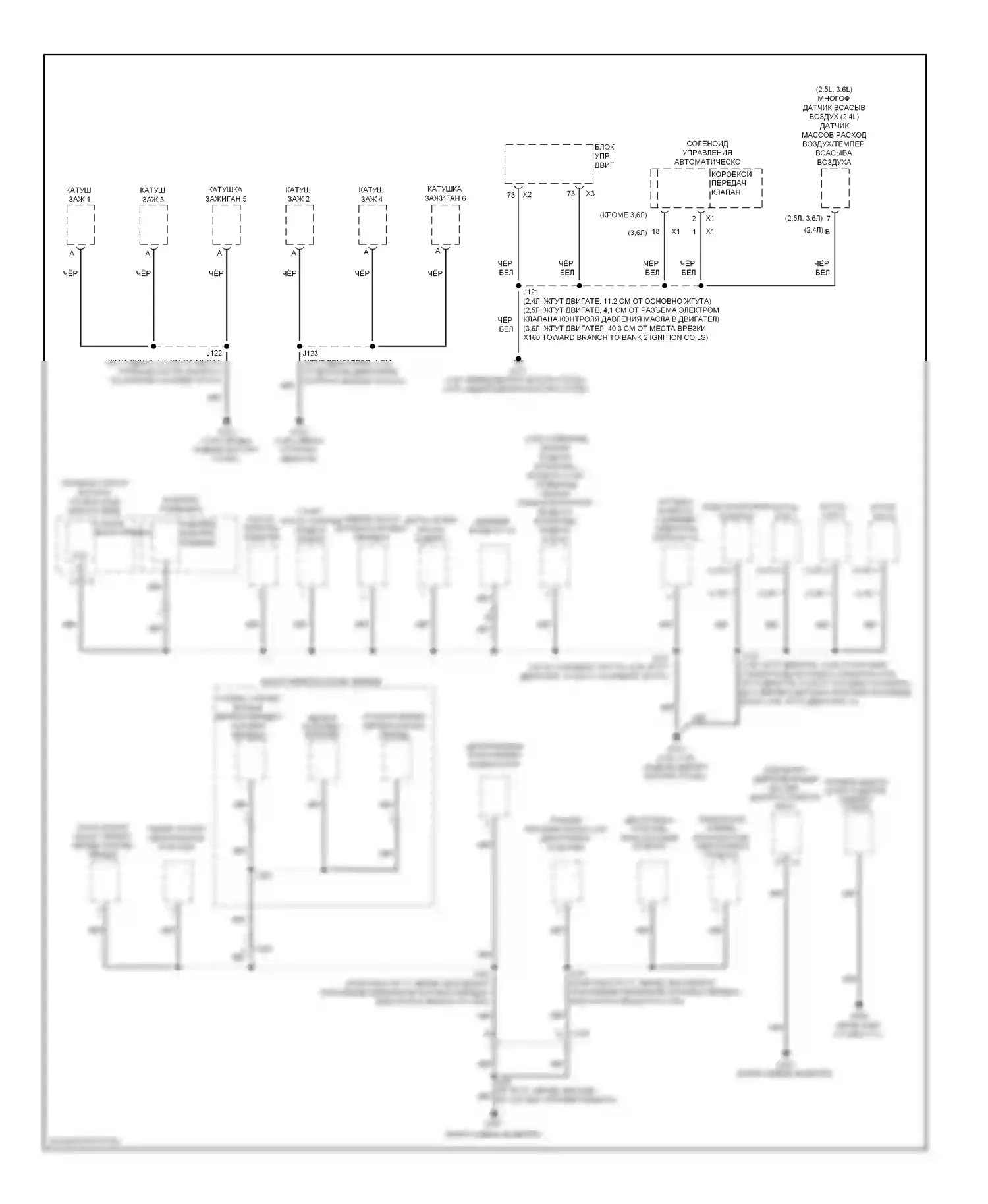 Impala Chevrolet IX (2006-2016): Электросхема разводки массы (3 из 7) 