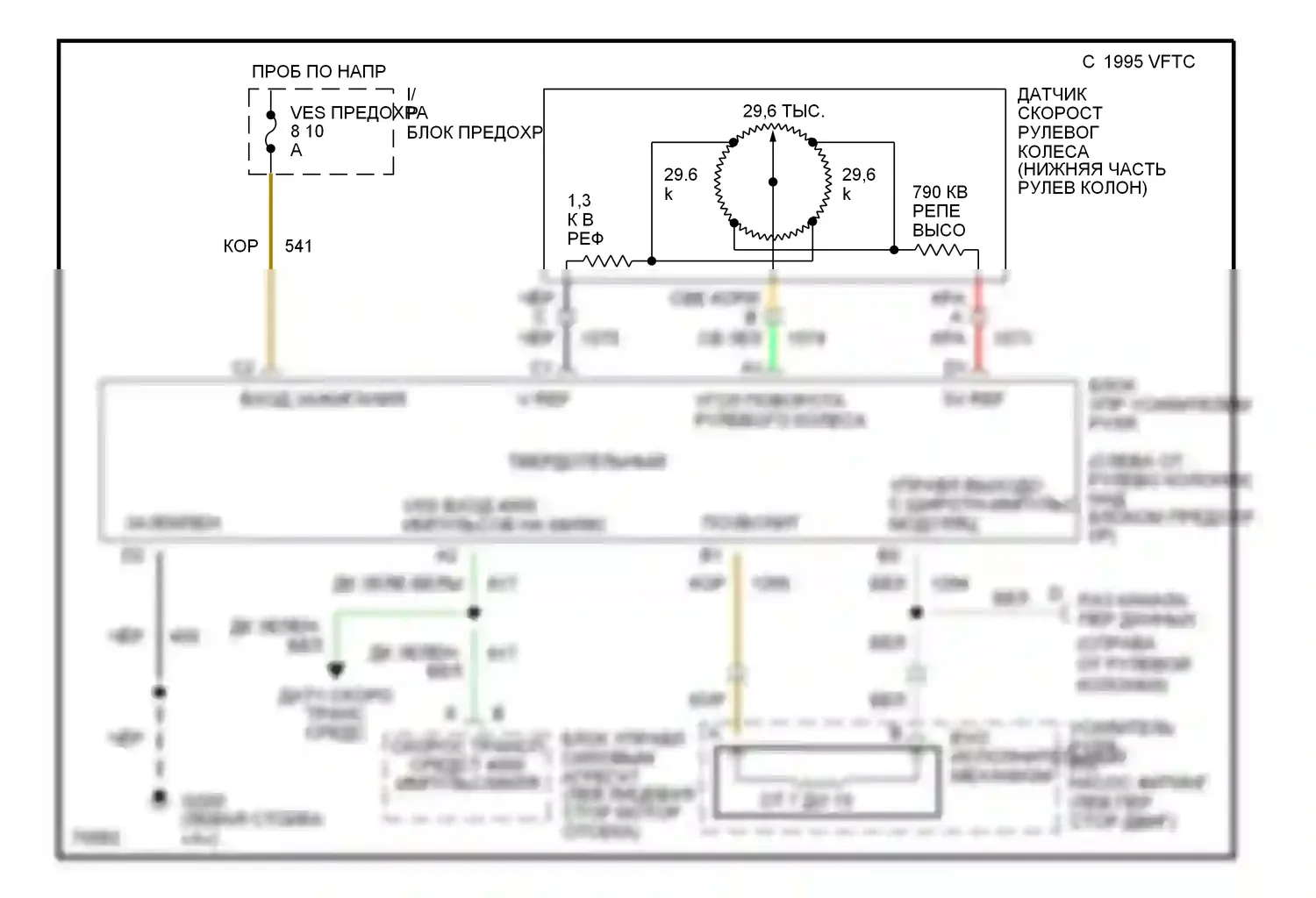 Impala Chevrolet VII (1994-1996): Электросхема электроусилителя руля 