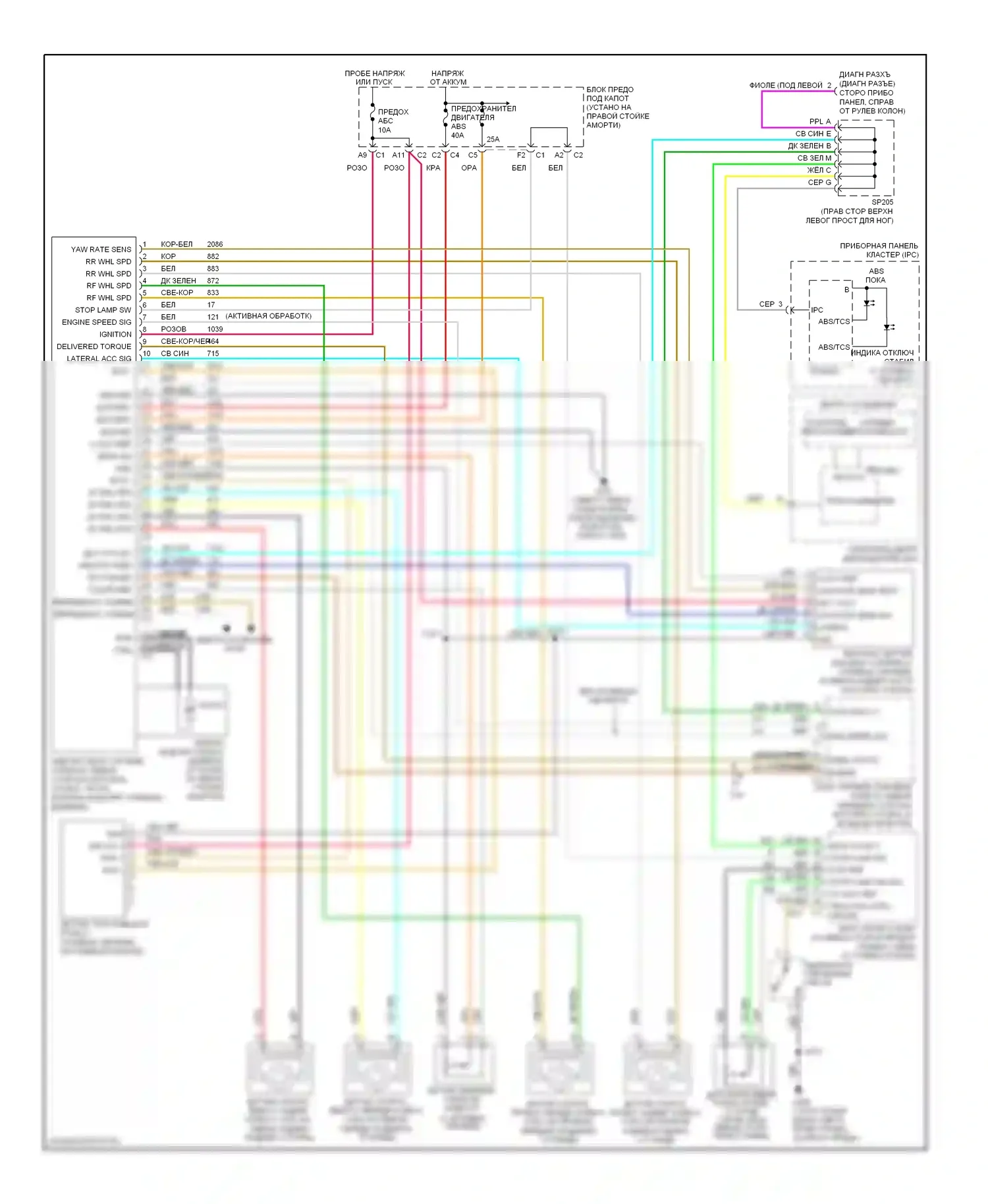 Impala Chevrolet VIII (1999-2006): Антиблокировочная система abs электросхема 