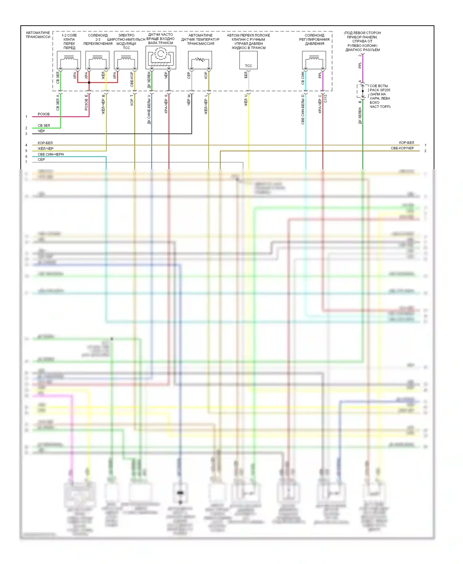 Impala Chevrolet VIII (1999-2006): Электросхема двигателя 3.4l vin e (2 из 4) 