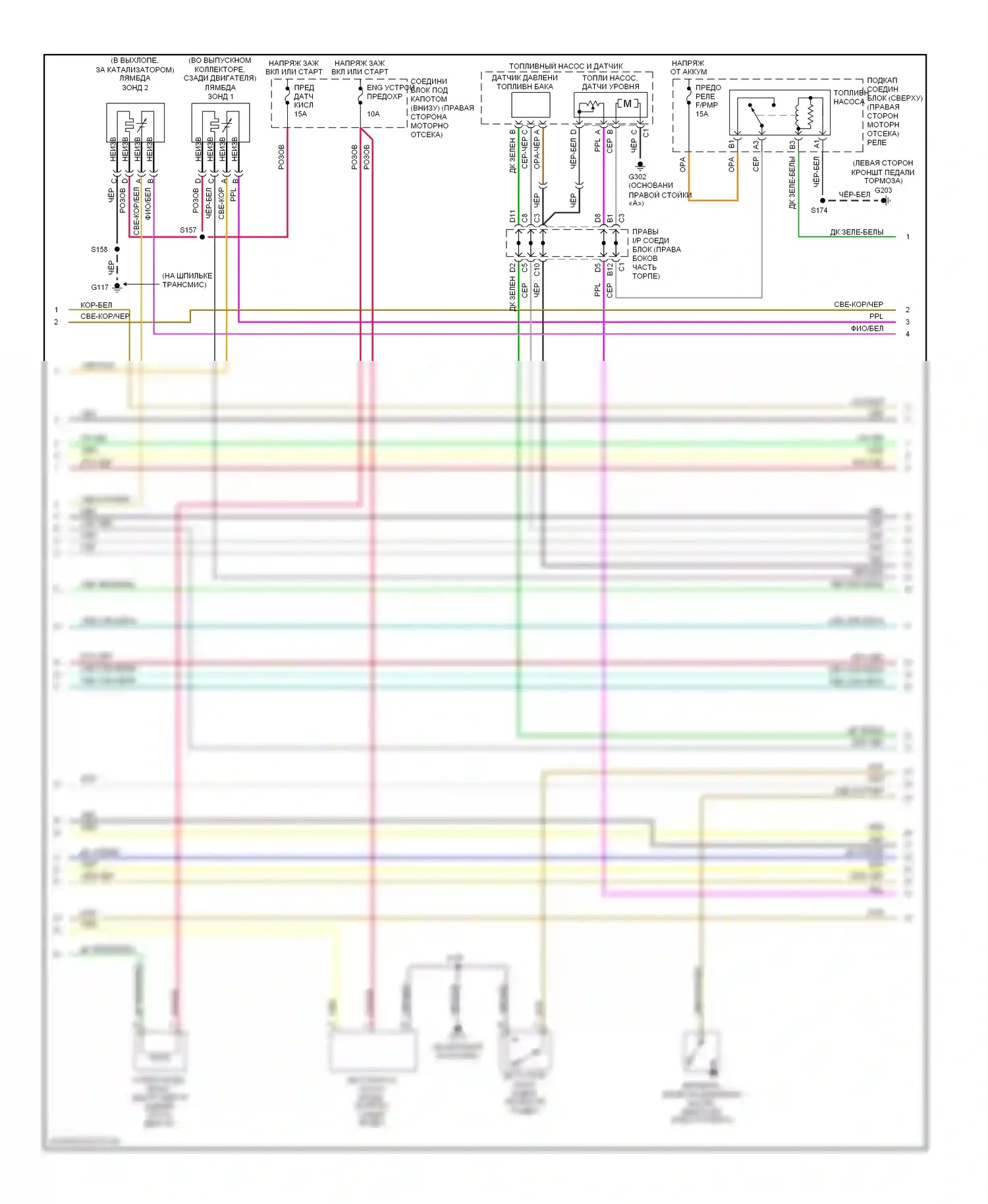 Impala Chevrolet VIII (1999-2006): Электросхема двигателя 3.4l vin e (3 из 4) 