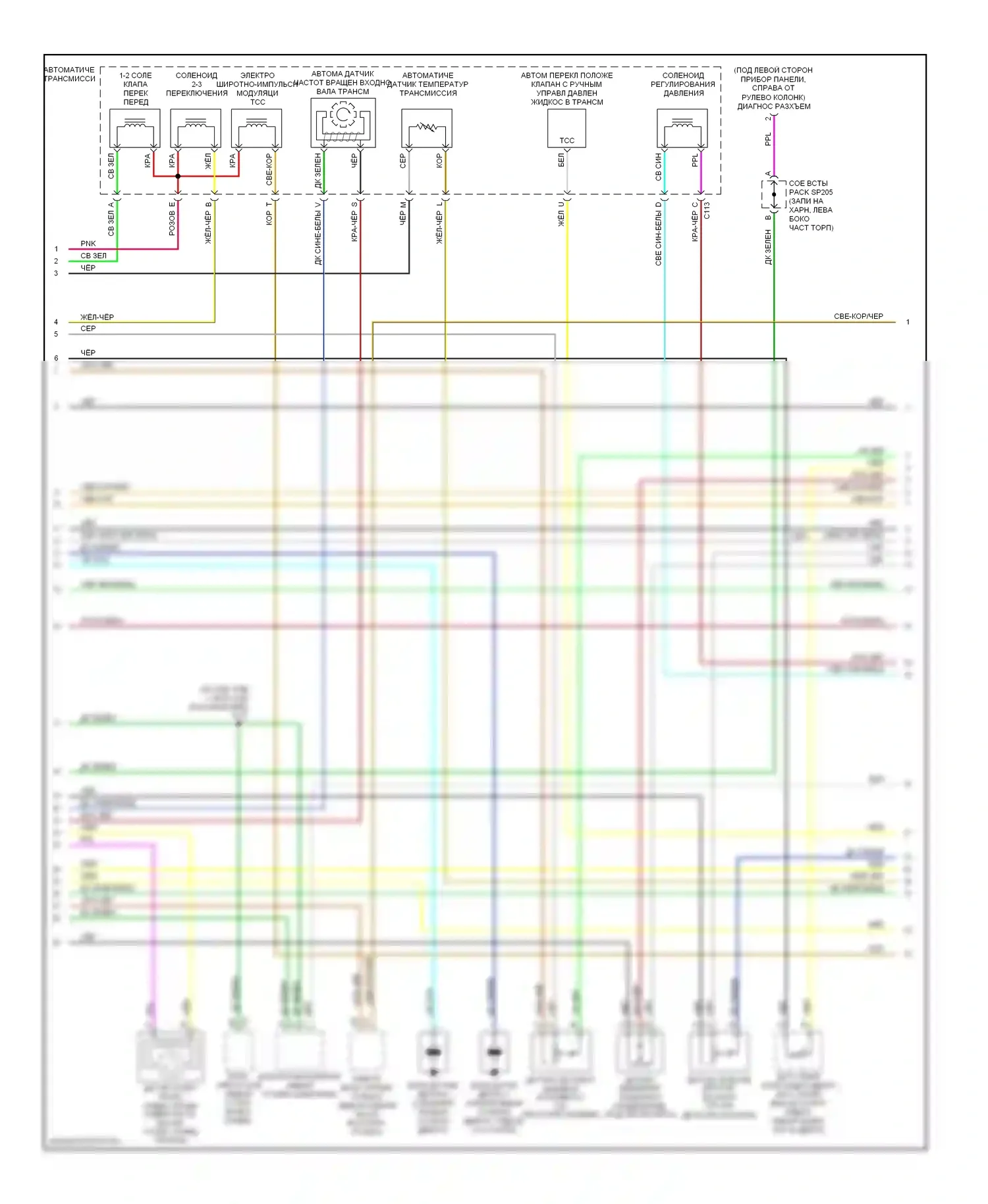 Impala Chevrolet VIII (1999-2006): Электросхема двигателя 3.8l vin k (2 из 4) 