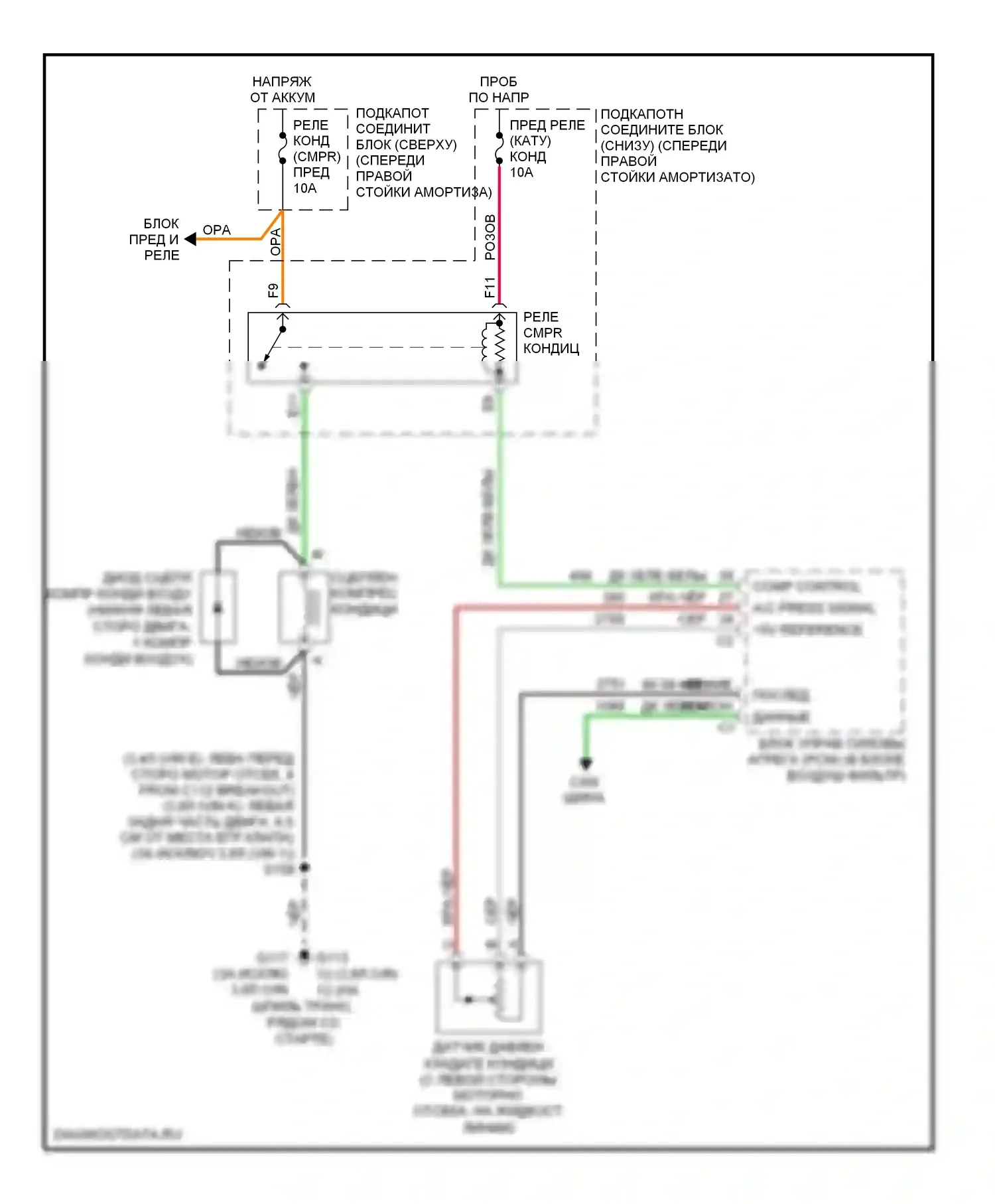 Impala Chevrolet VIII (1999-2006): Электросхема компрессора 