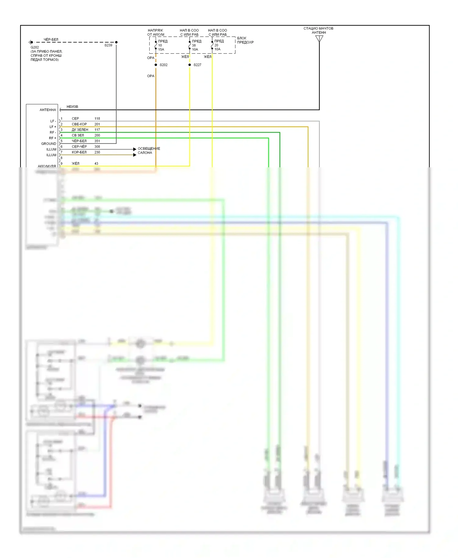Lumina Chevrolet I (1989-2001): Магнитола электросхем 