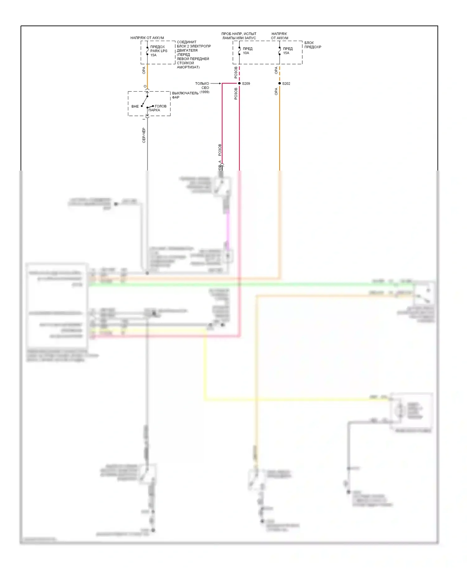 Lumina Chevrolet I (1989-2001): Электросхемы системы оповещения 