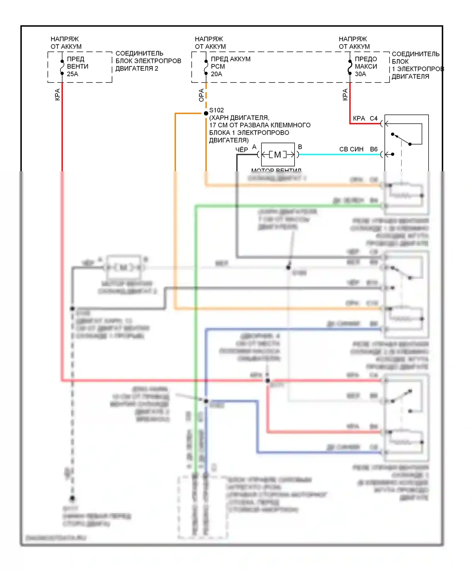 Lumina Chevrolet I (1989-2001): Электросхема вентилятора охлаждения 