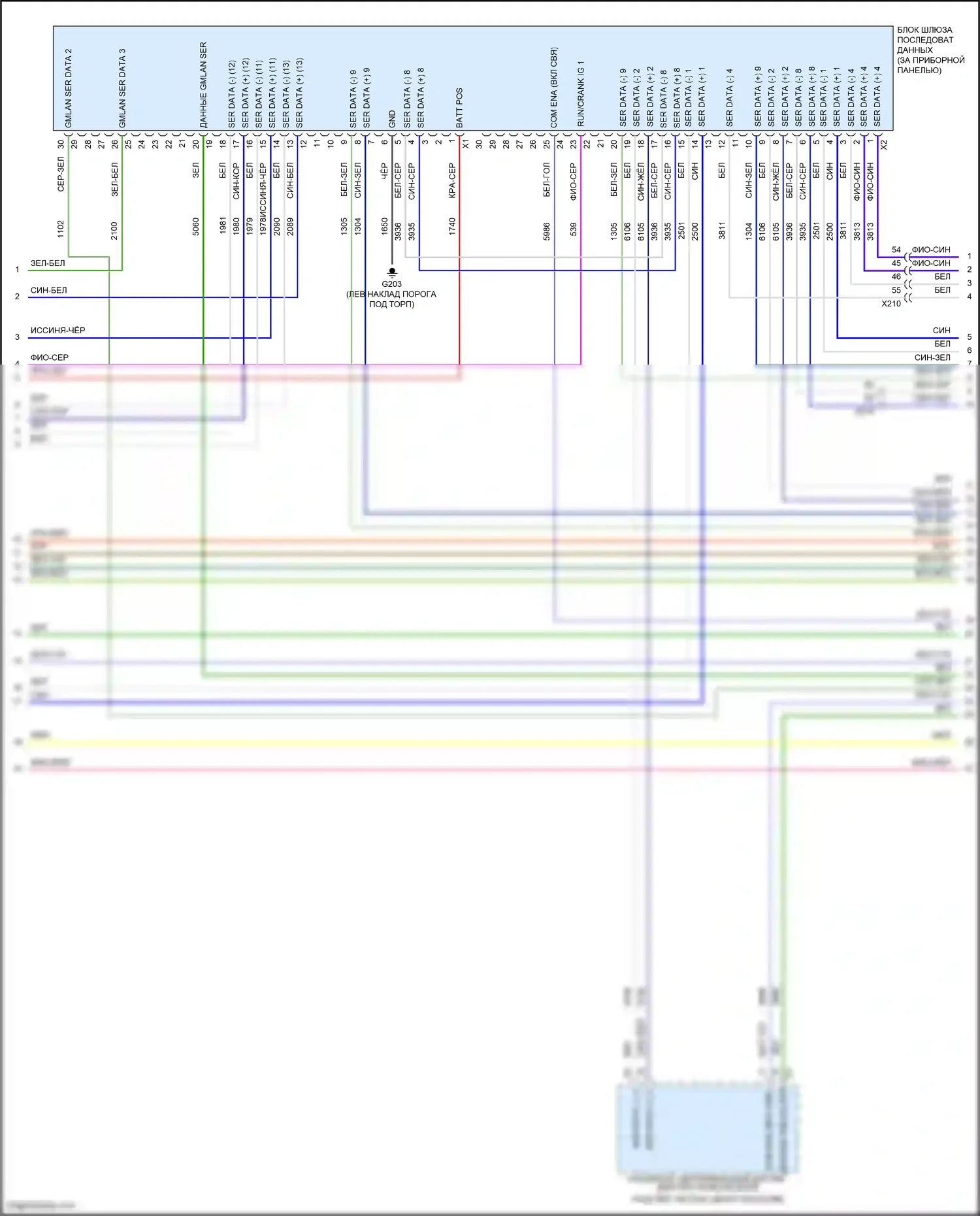 Malibu Chevrolet IX рестайлинг (2018-2024): Can шина электросхема (2 из 7) 