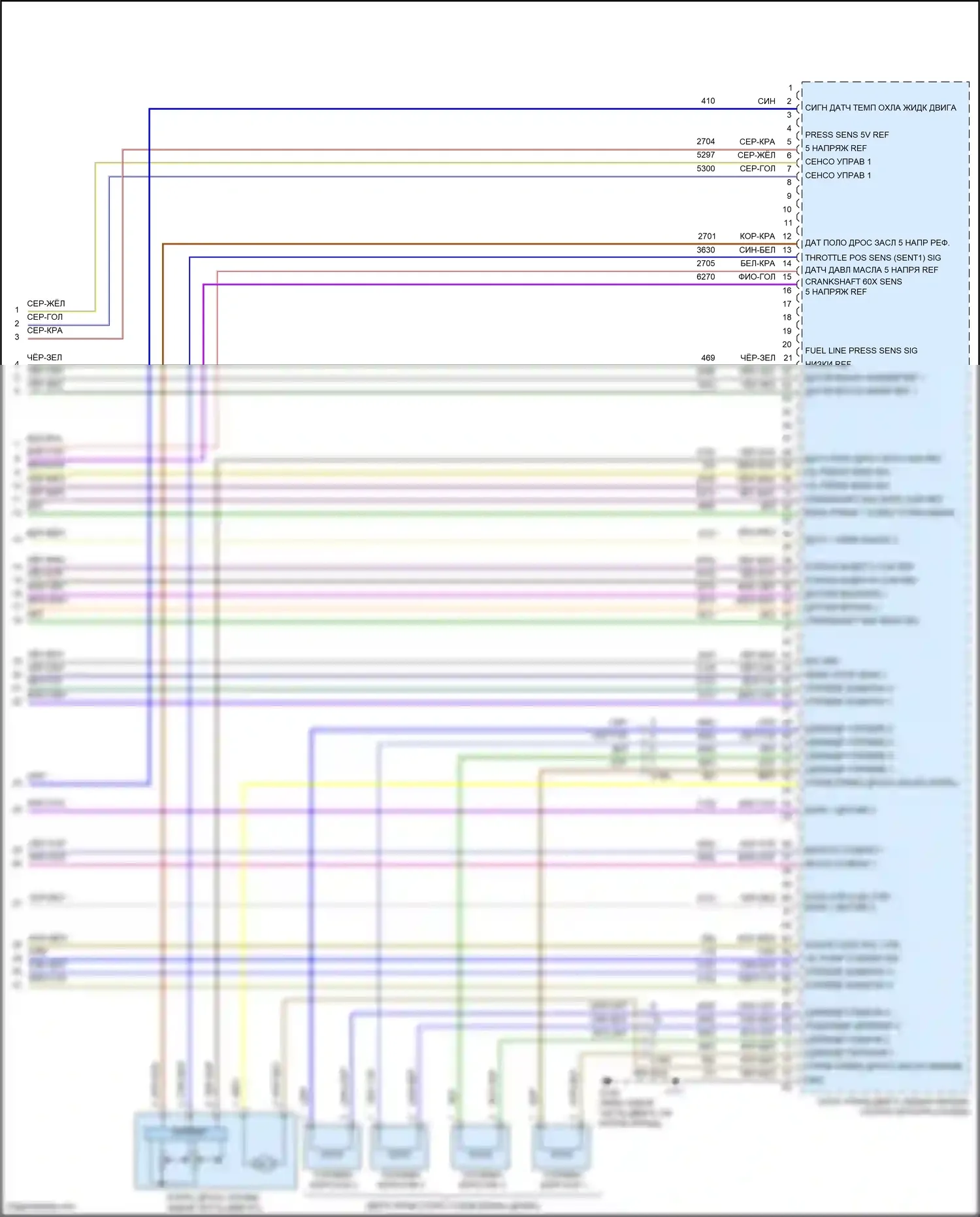 Malibu Chevrolet IX рестайлинг (2018-2024): Электросхема двигателя 2.0l vin x (7 из 7) 